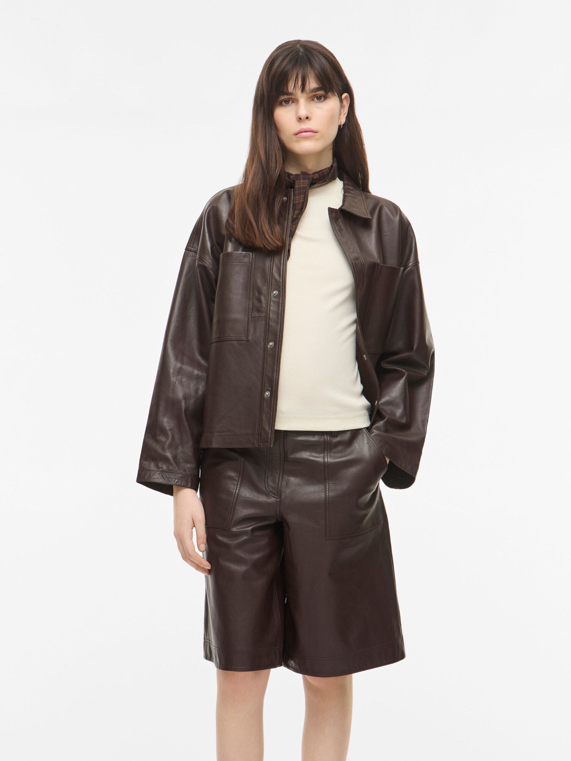 ROUGE EDIT Overshirt "Susie" seal brown