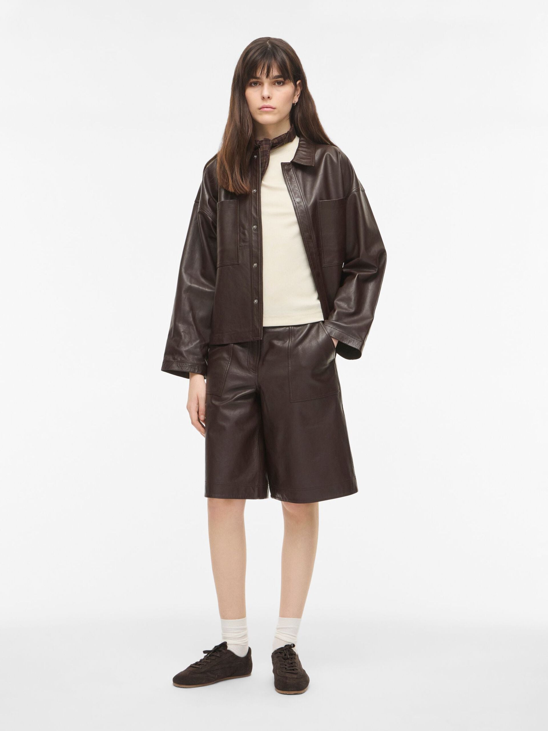 ROUGE EDIT Overshirt "Susie" seal brown