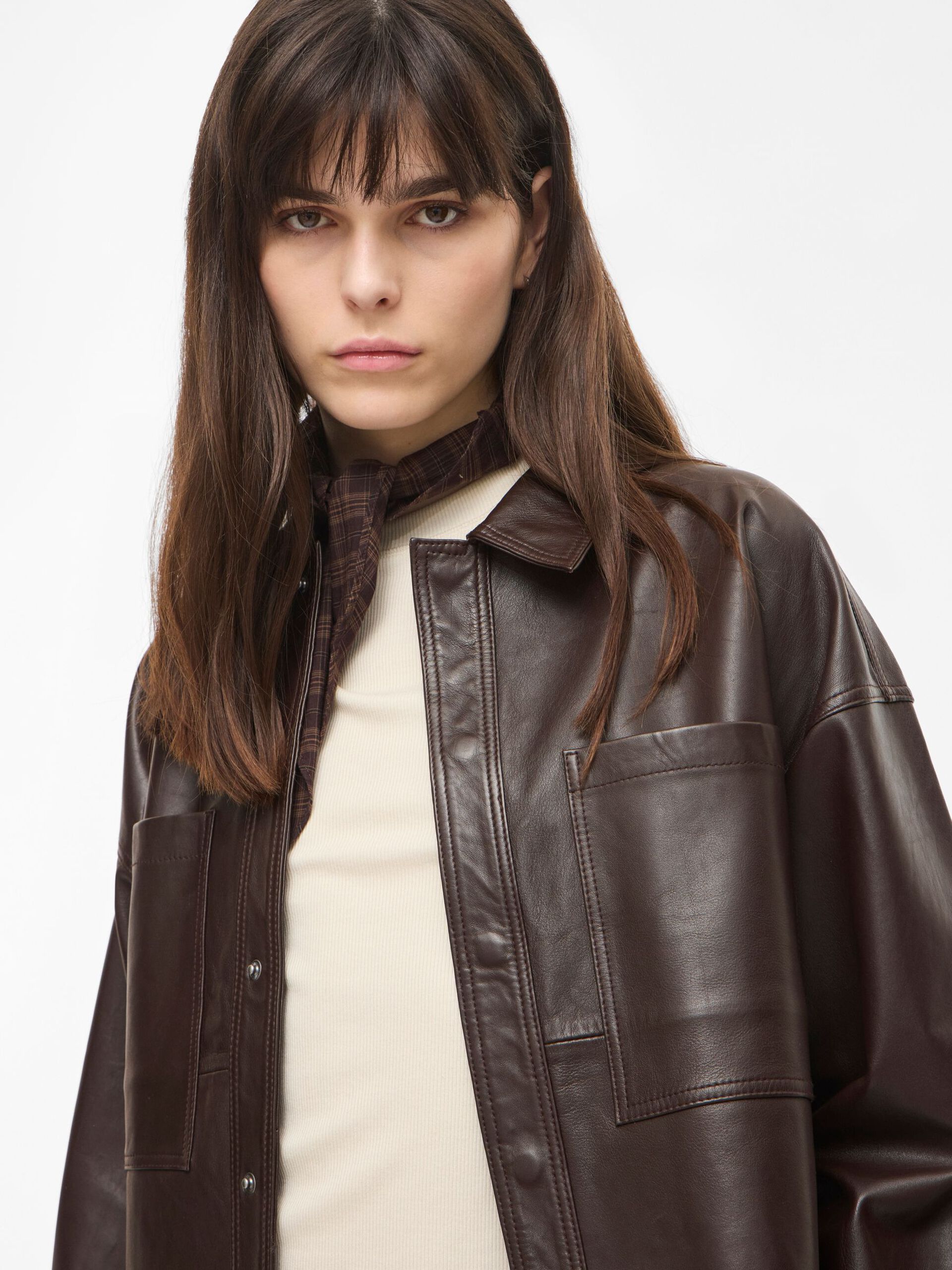 ROUGE EDIT Overshirt "Susie" seal brown