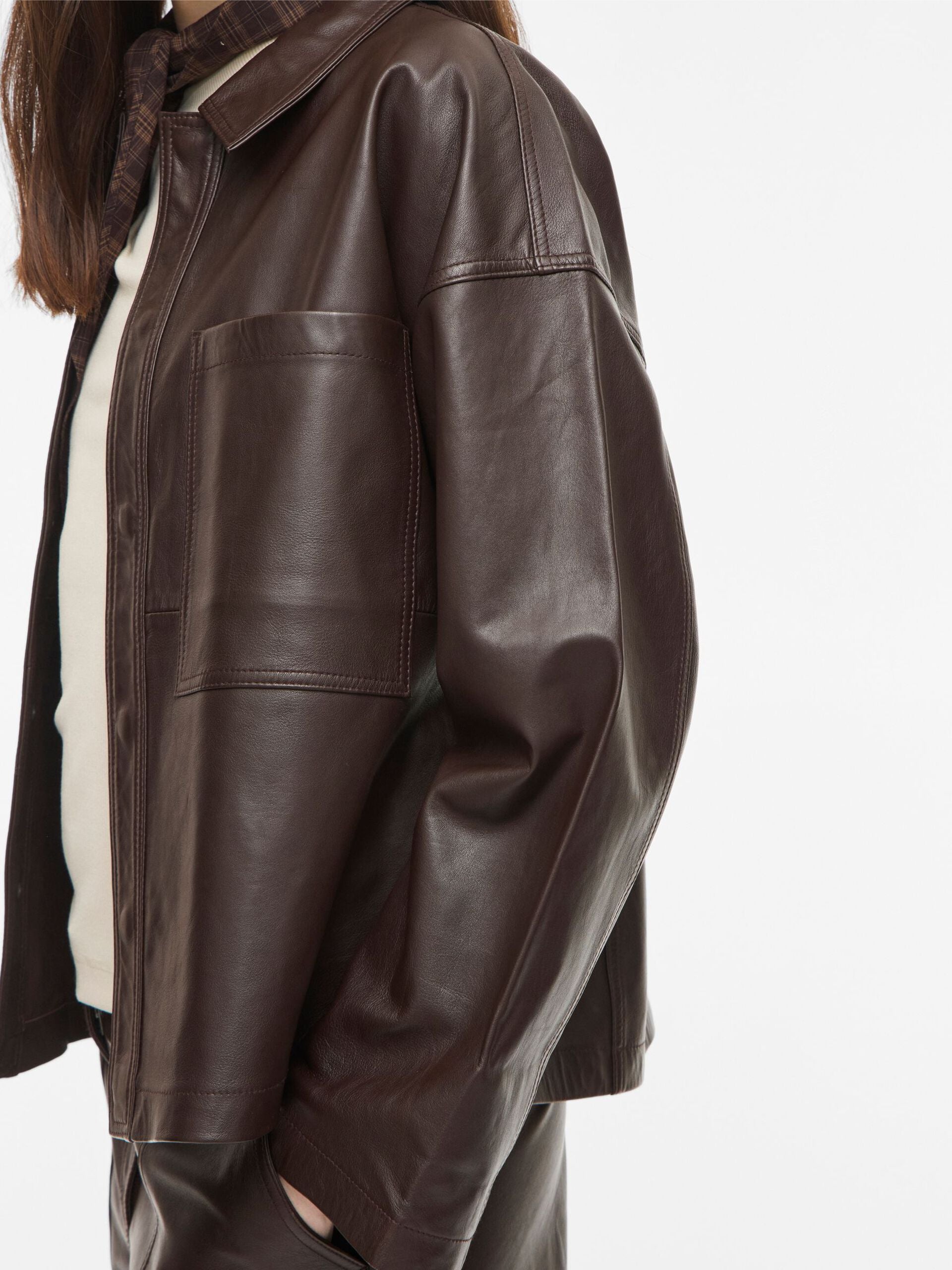 ROUGE EDIT Overshirt "Susie" seal brown