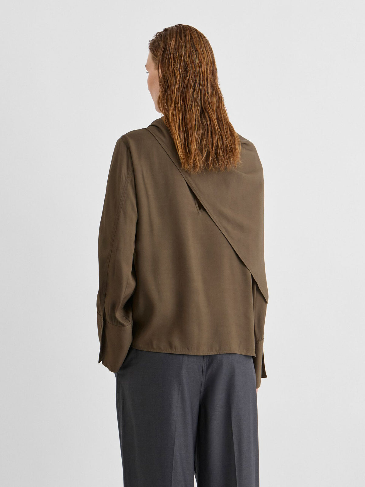 ROUGE EDIT Blouse "Mandarin Collar" canteen