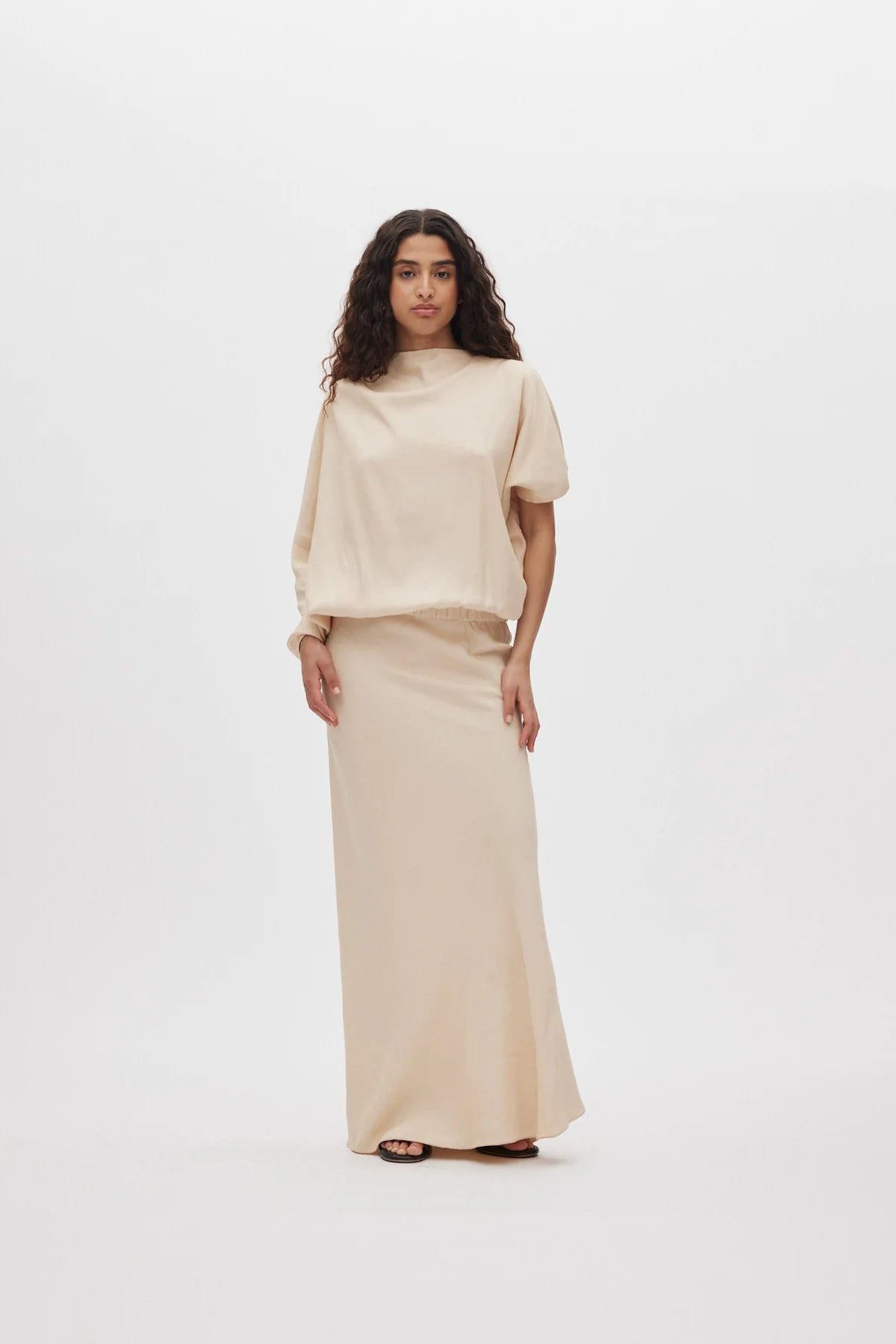 RABENS SALONER Dress "Mila" sand dollar