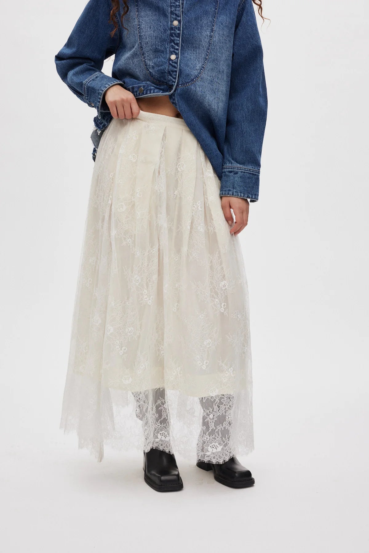 RABENS SALONER Skirt "Monette" off white