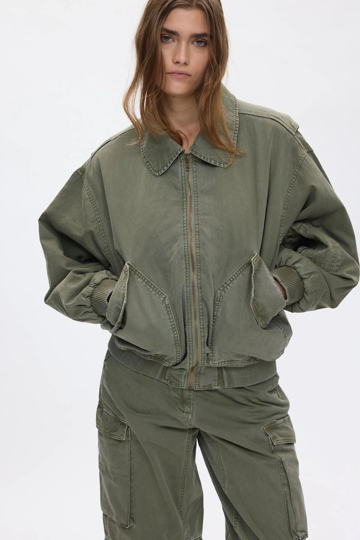 RABENS SALONER Jacket "Ezmira" washed sage
