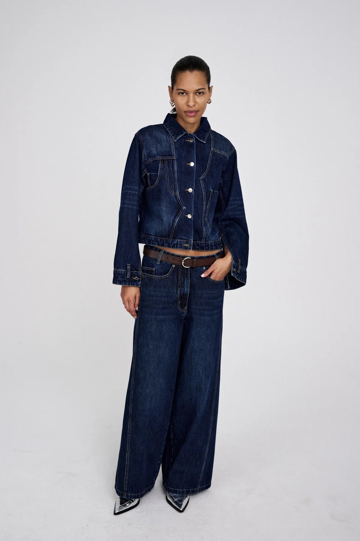 RABENS SALONER Jacket "Janny" dark washed indigo