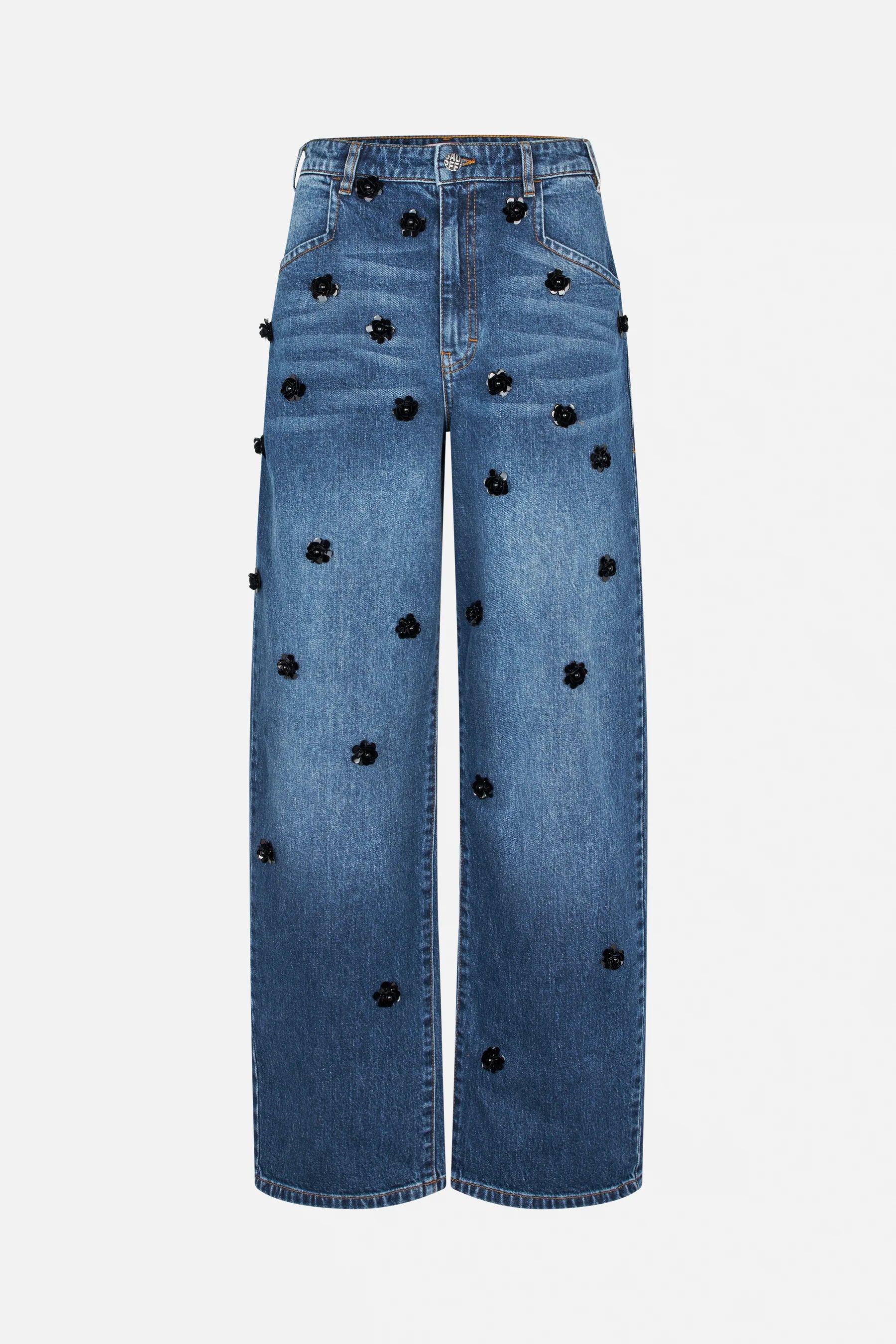BAUM & PFERDGARTEN Jeans "Narane" denim sequince flower