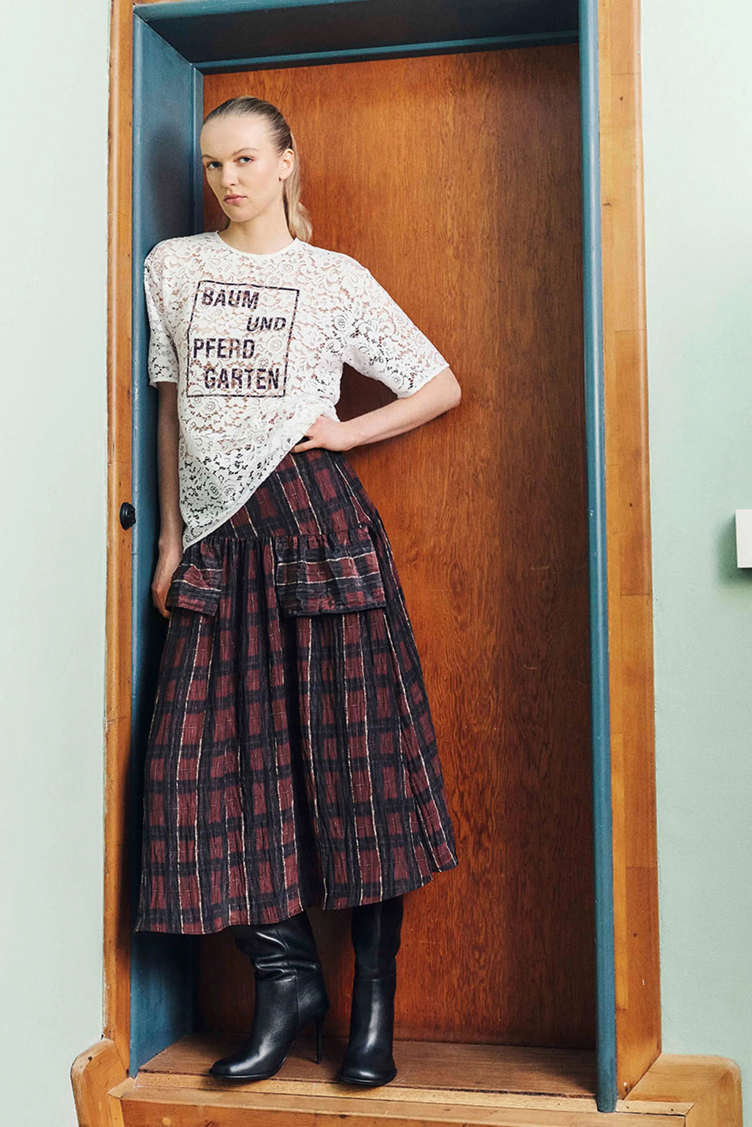 BAUM & PFERDGARTEN Skirt "Sabela" dark red
