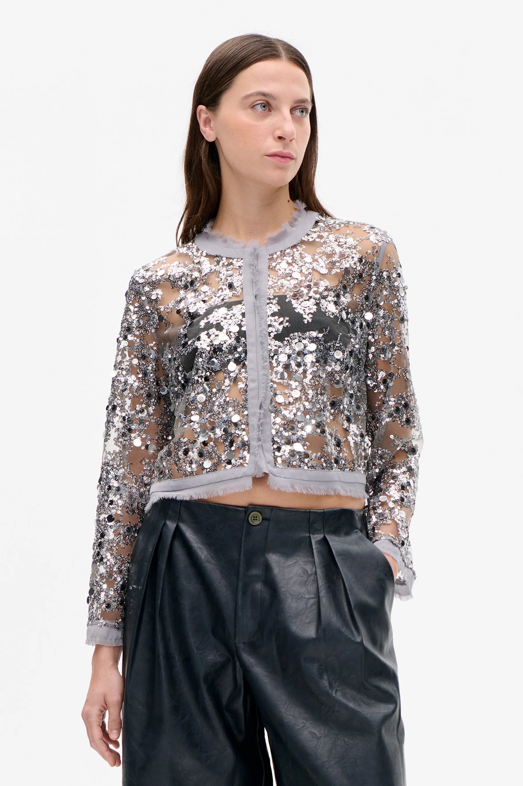 BAUM & PFERDGARTEN Jacket "Bethina" grey sequins