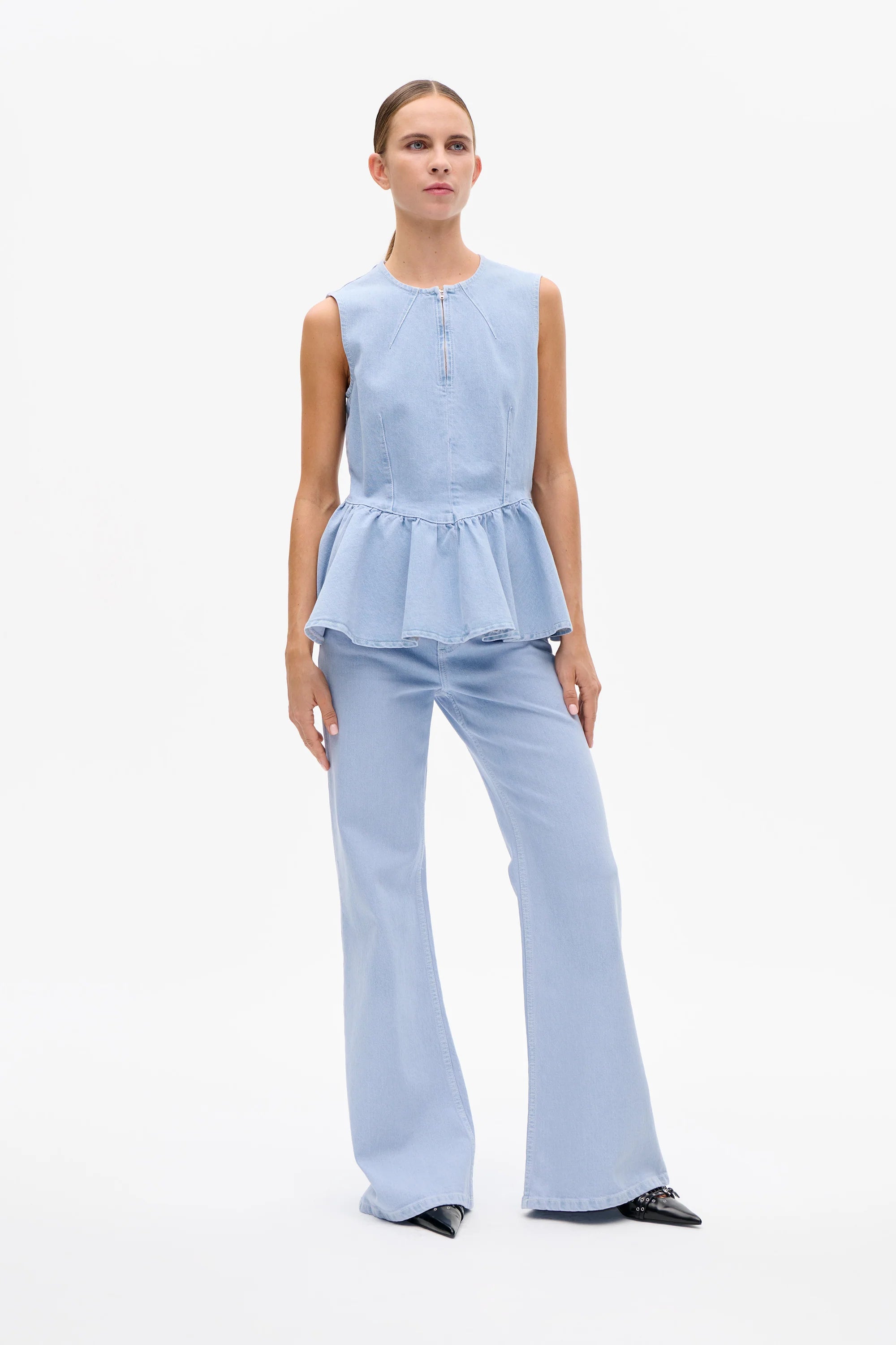BAUM & PFERDGARTEN Top "Merja" light denim