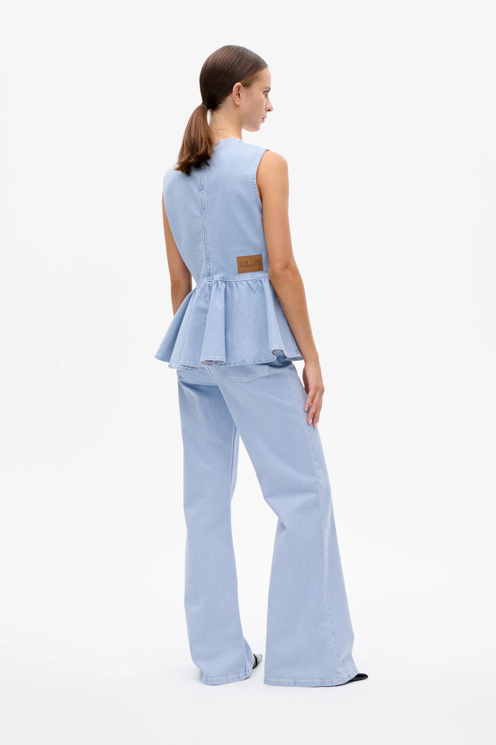 BAUM & PFERDGARTEN Top "Merja" light denim