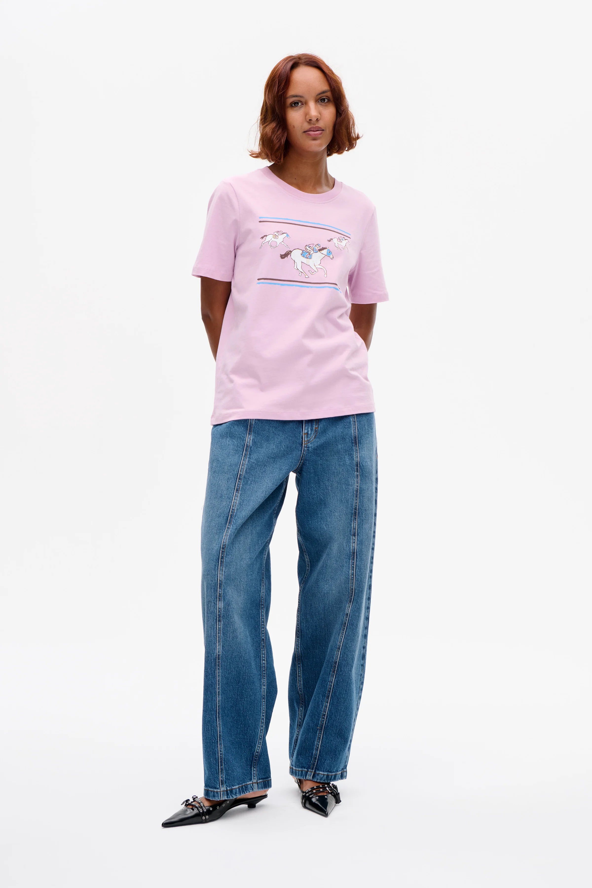 BAUM & PFERDGARTEN T-Shirt "Jawo" lilac pink