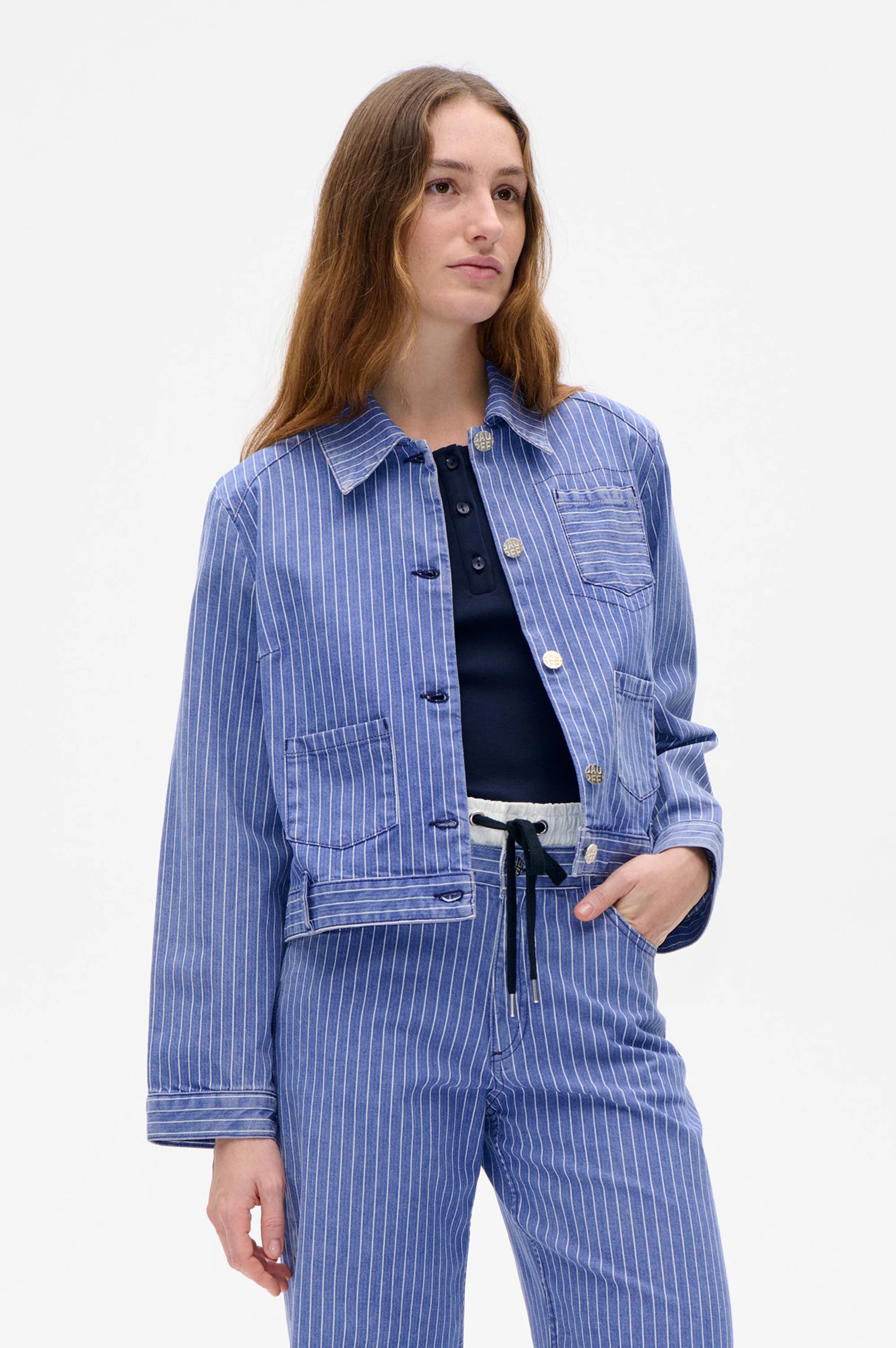 BAUM & PFERDGARTEN Jacket "Brina" blue stripe