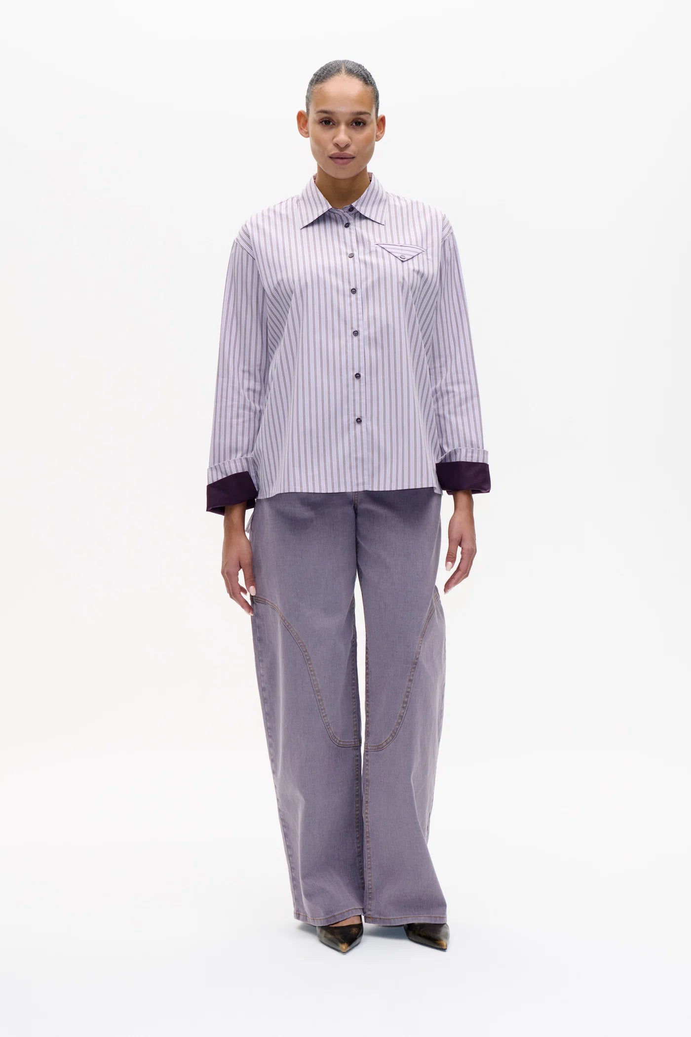 BAUM & PFERDGARTEN Shirt "Melinda" thistle grey stripe