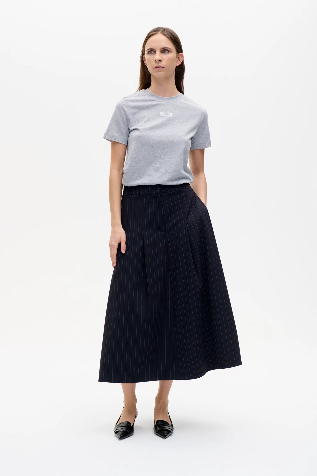 BAUM & PFERDGARTEN Skirt "Sabrinna" navy stripes