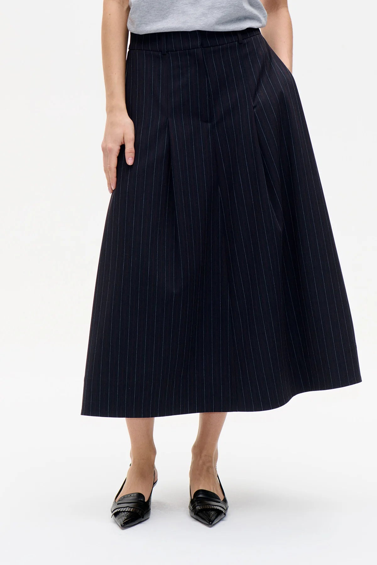 BAUM & PFERDGARTEN Skirt "Sabrinna" navy stripes