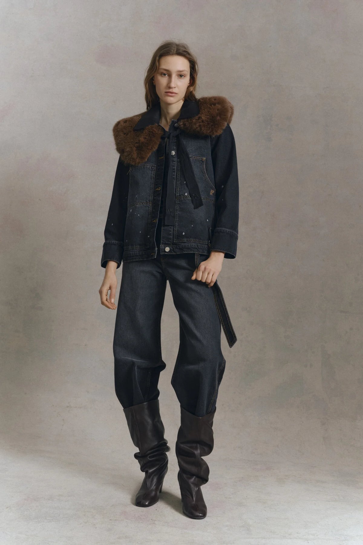 BAUM & PFERDGARTEN Jacket "Benilda" black washed denim