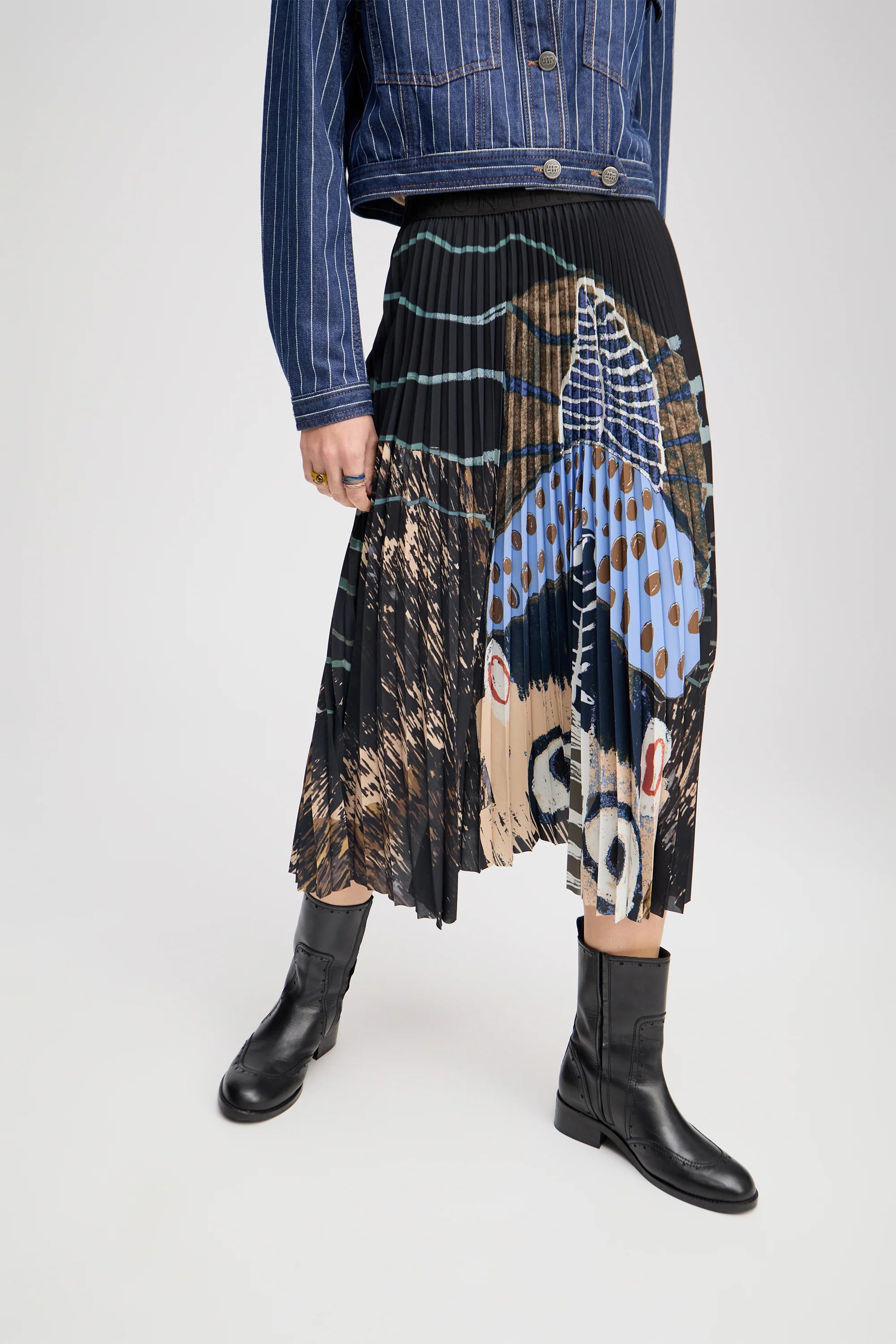 MUNTHE Skirt "Charming" black print