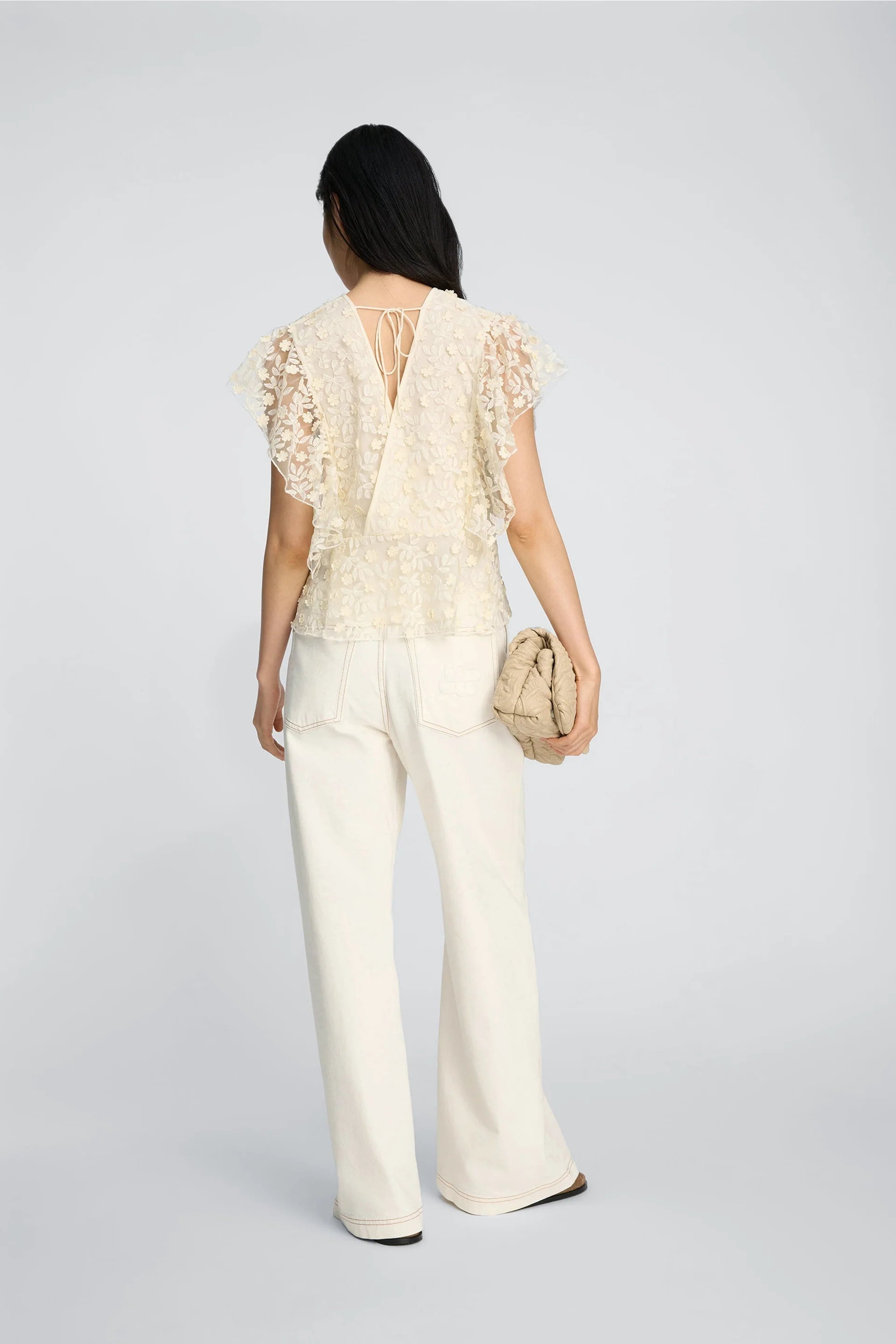 MUNTHE Top "Blaine" ivory