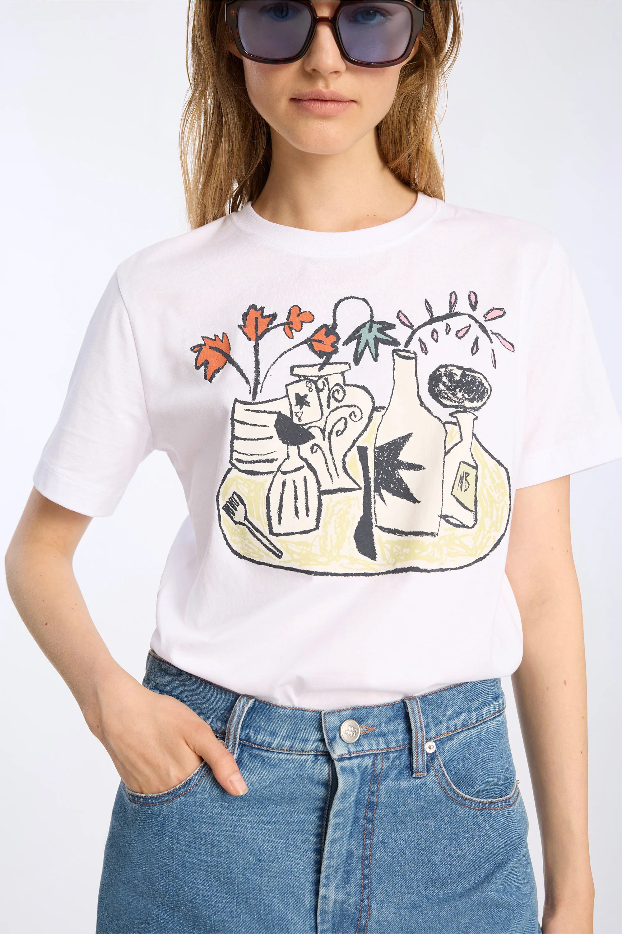 MUNTHE T-Shirt "Ballon" white