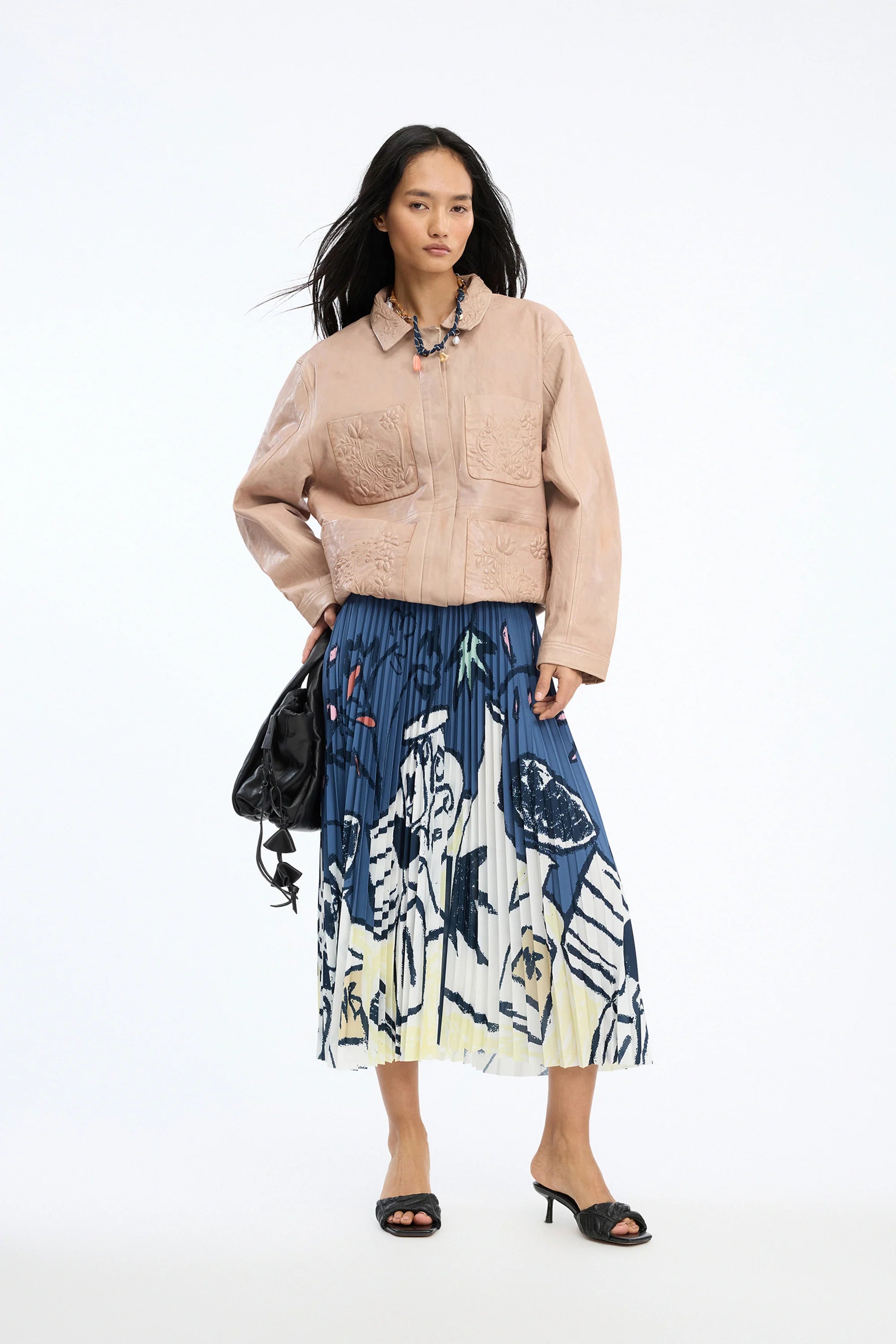 MUNTHE Skirt "Charming" blue print