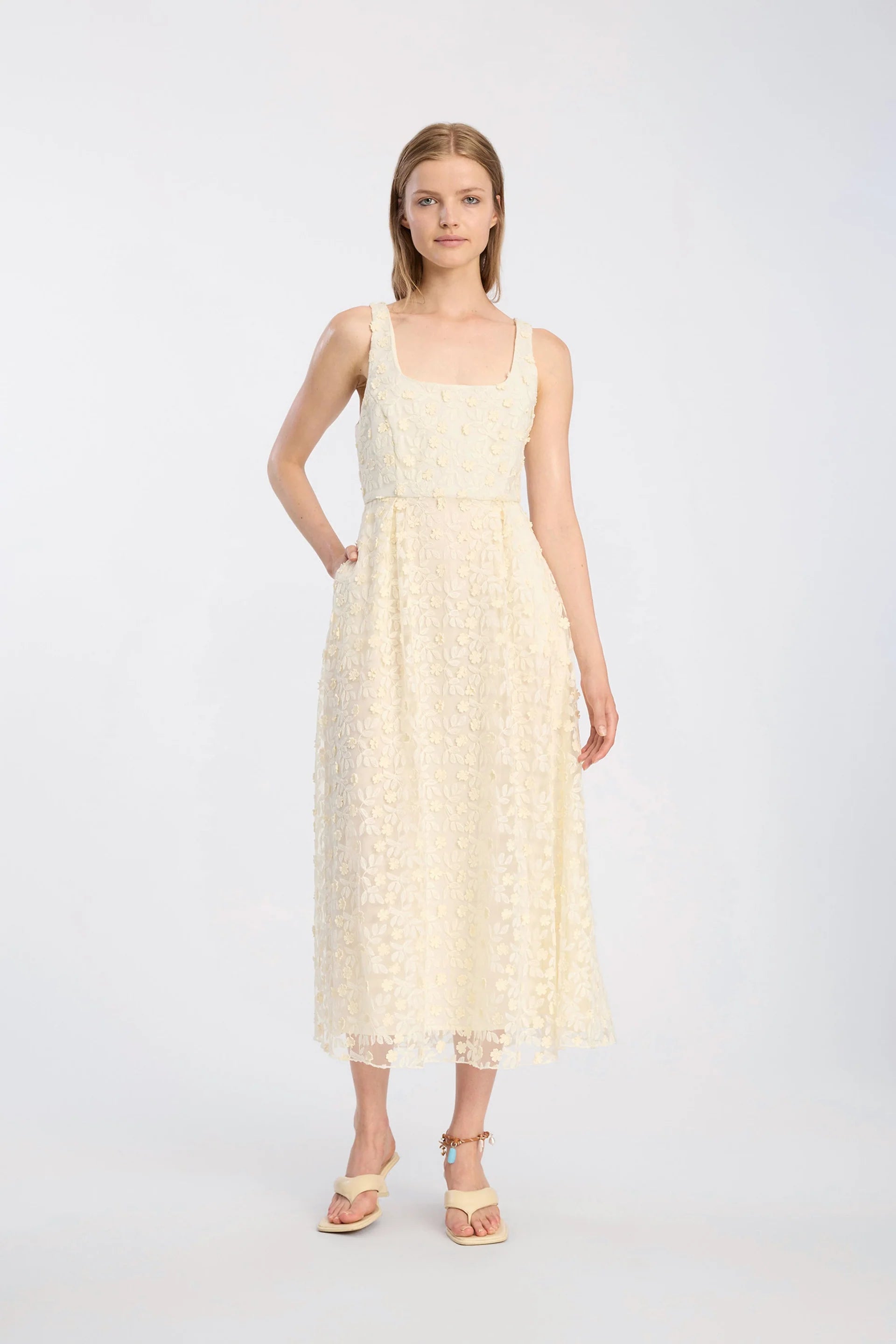 MUNTHE Dress "Bronia" ivory