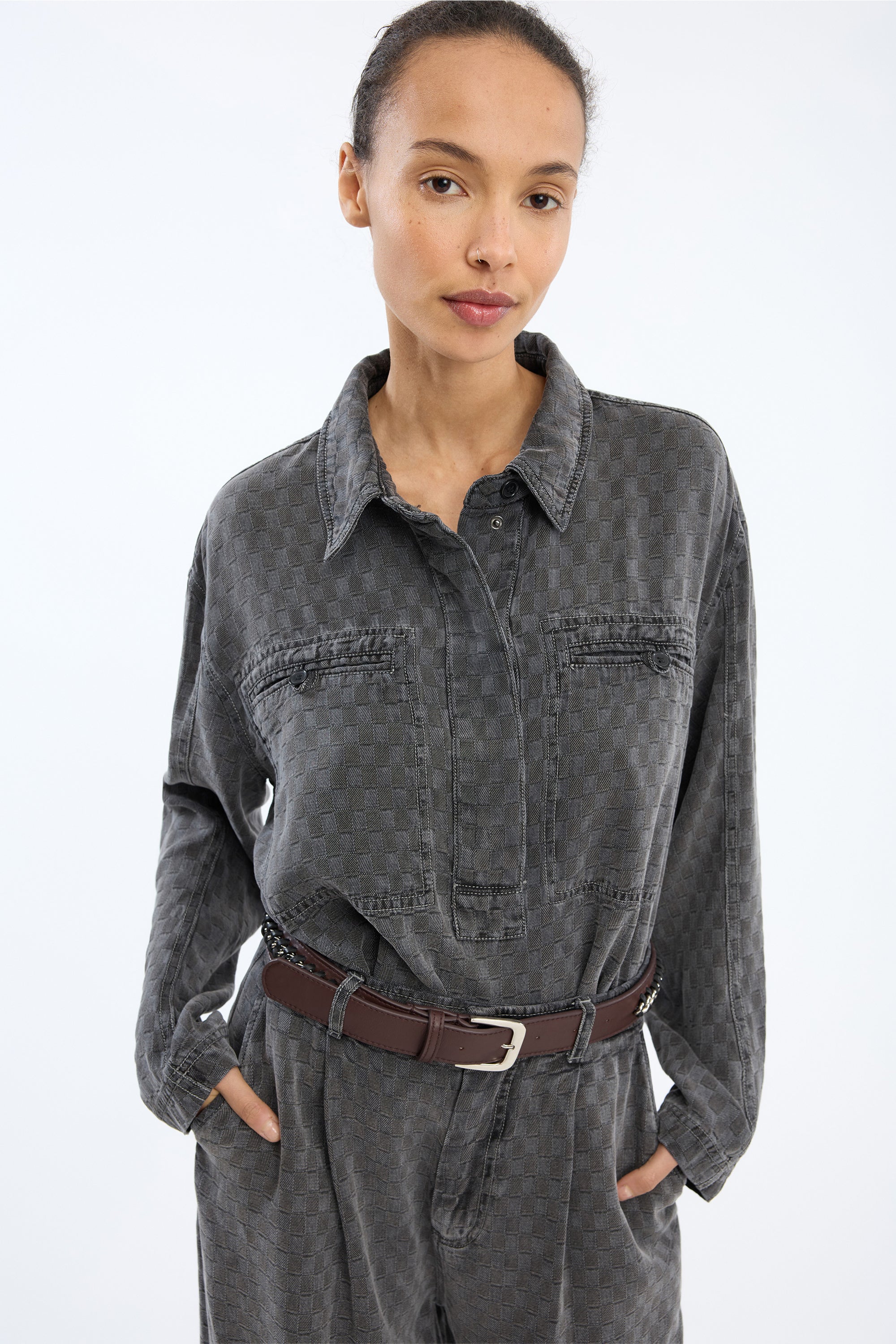 MUNTHE Shirt "Ruxa" charcoal