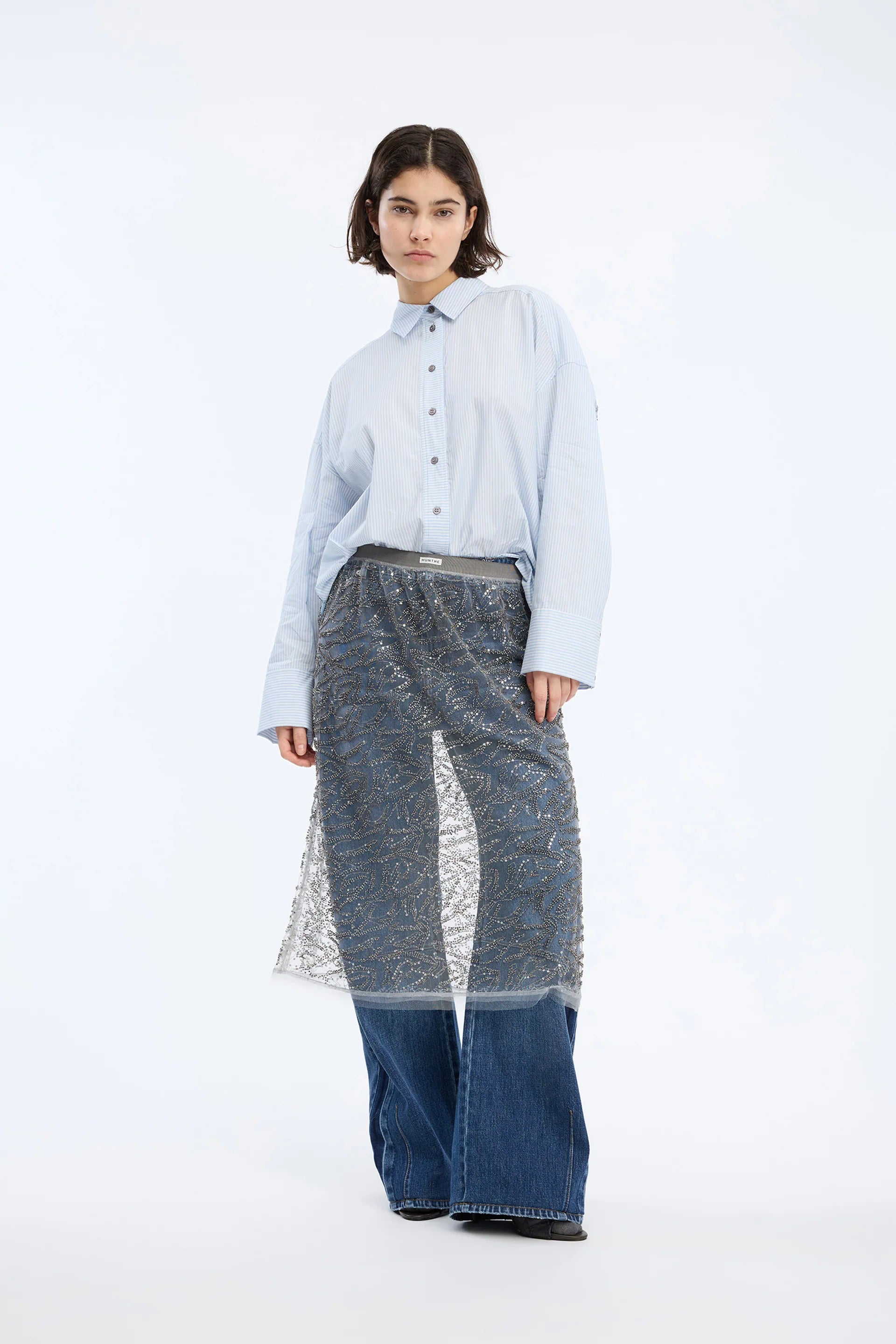 MUNTHE Skirt "Vatosha" gun metal