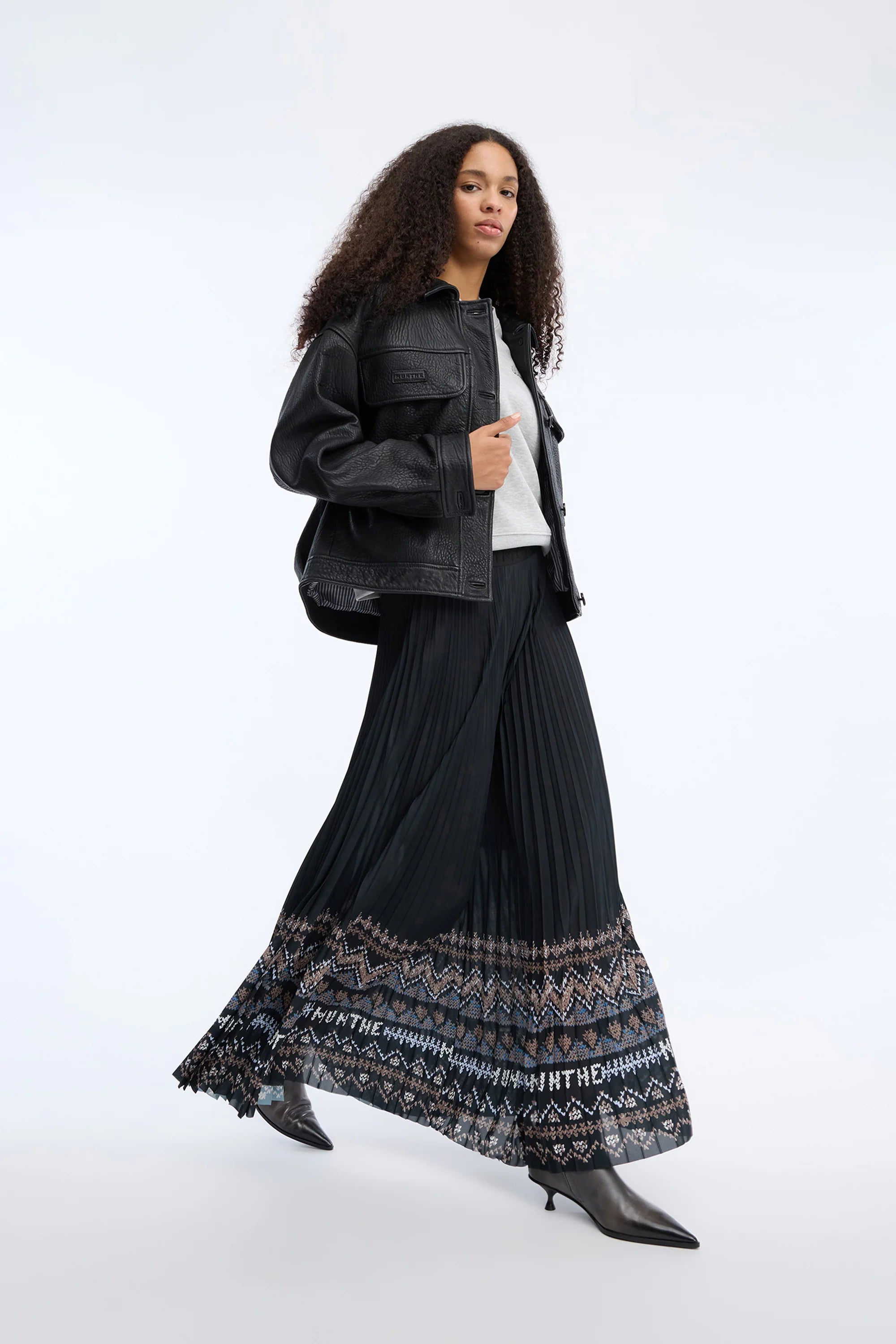 MUNTHE Skirt "Taulla" print black