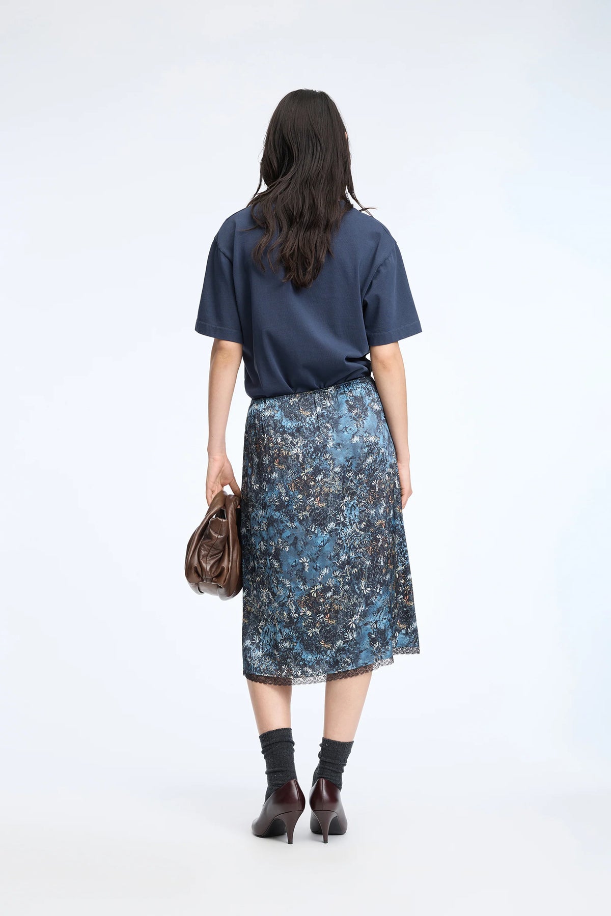 MUNTHE Skirt "Vaia" print blue