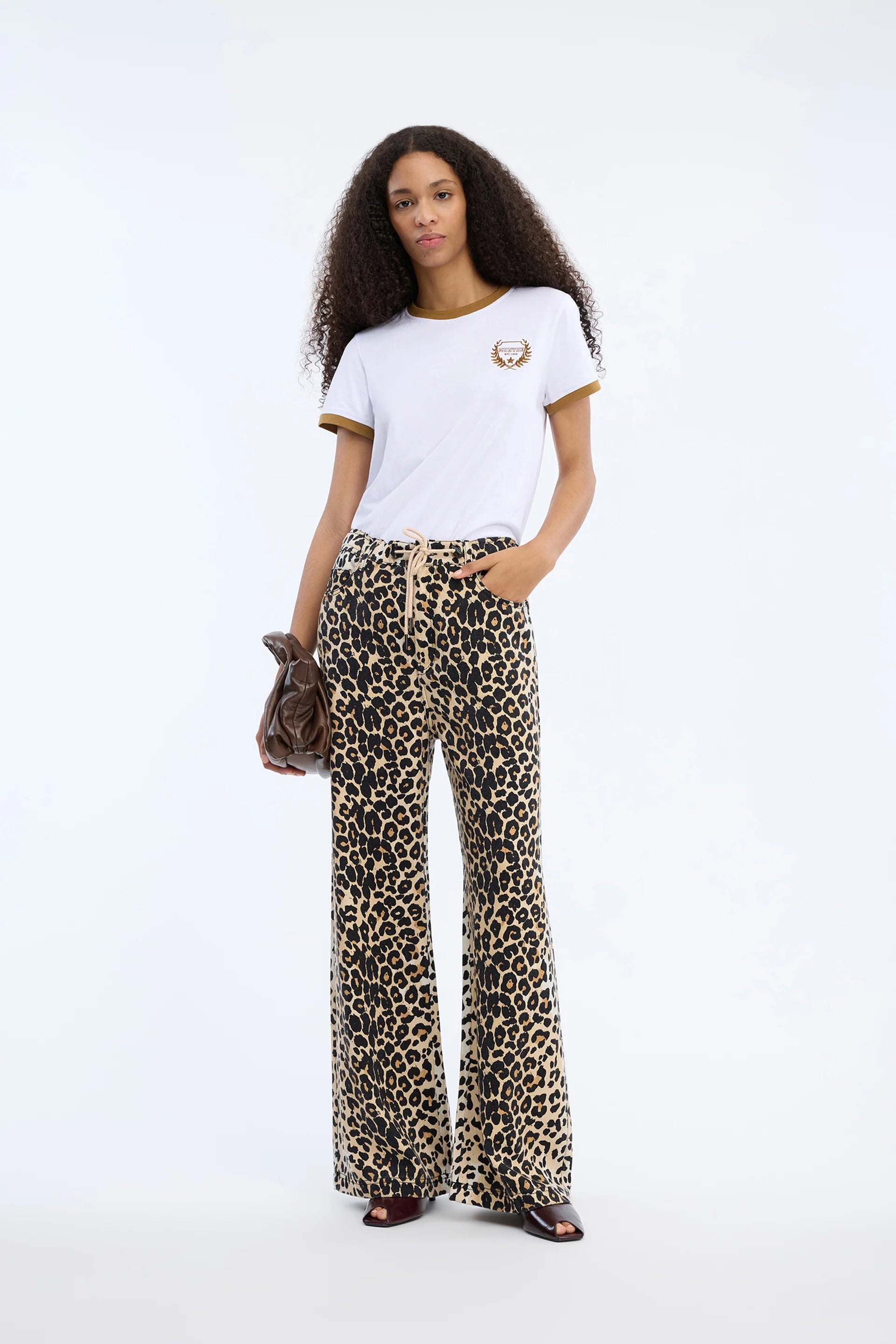MUNTHE Pants "Obey" print animal