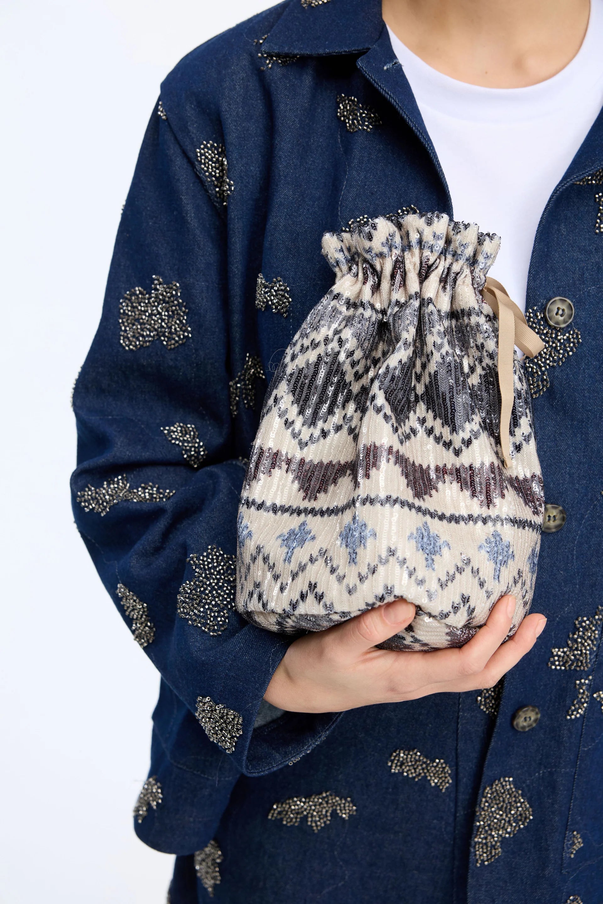 MUNTHE Bag "Valhal" print camel