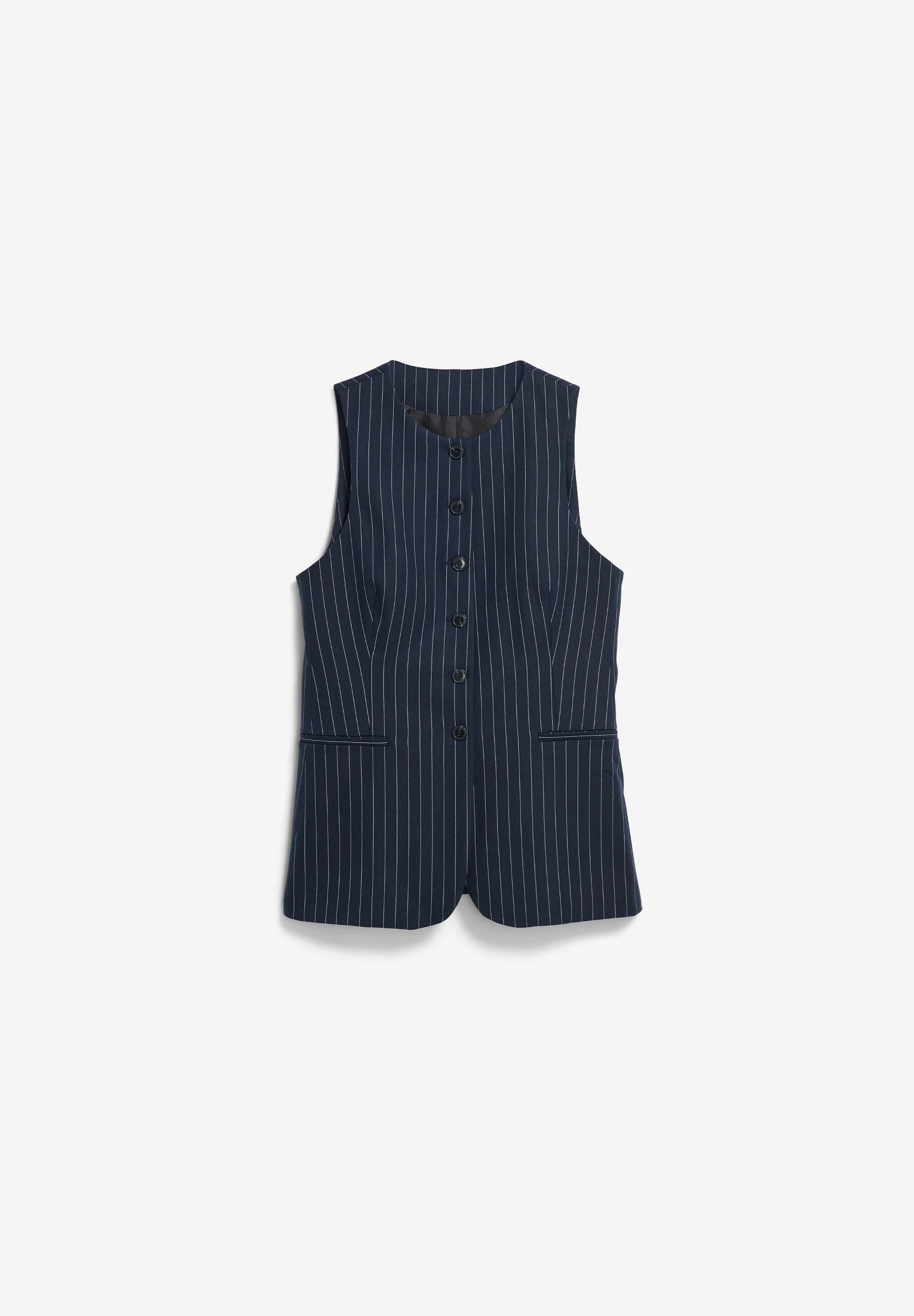 ARMEDANGELS Vest pinstripe nightsky