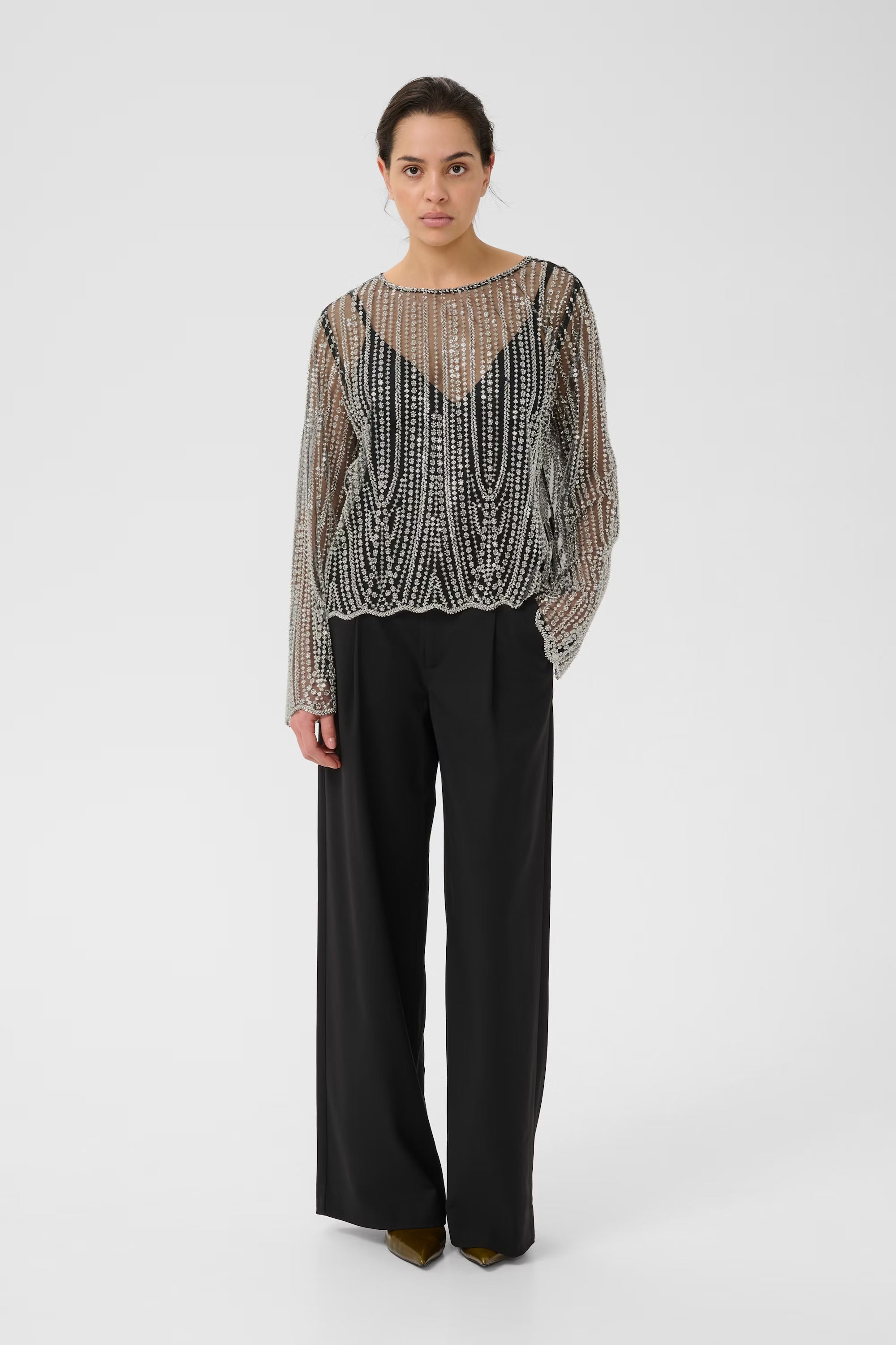 GESTUZ Blouse "Sibba" silver