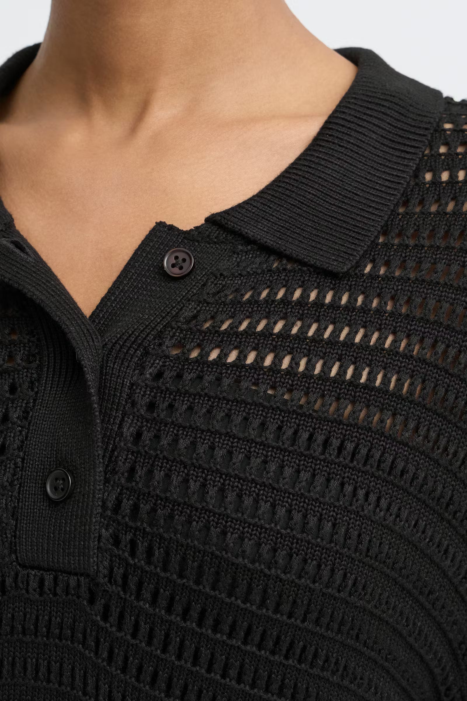 ICHI Polo Shirt "Betues" black