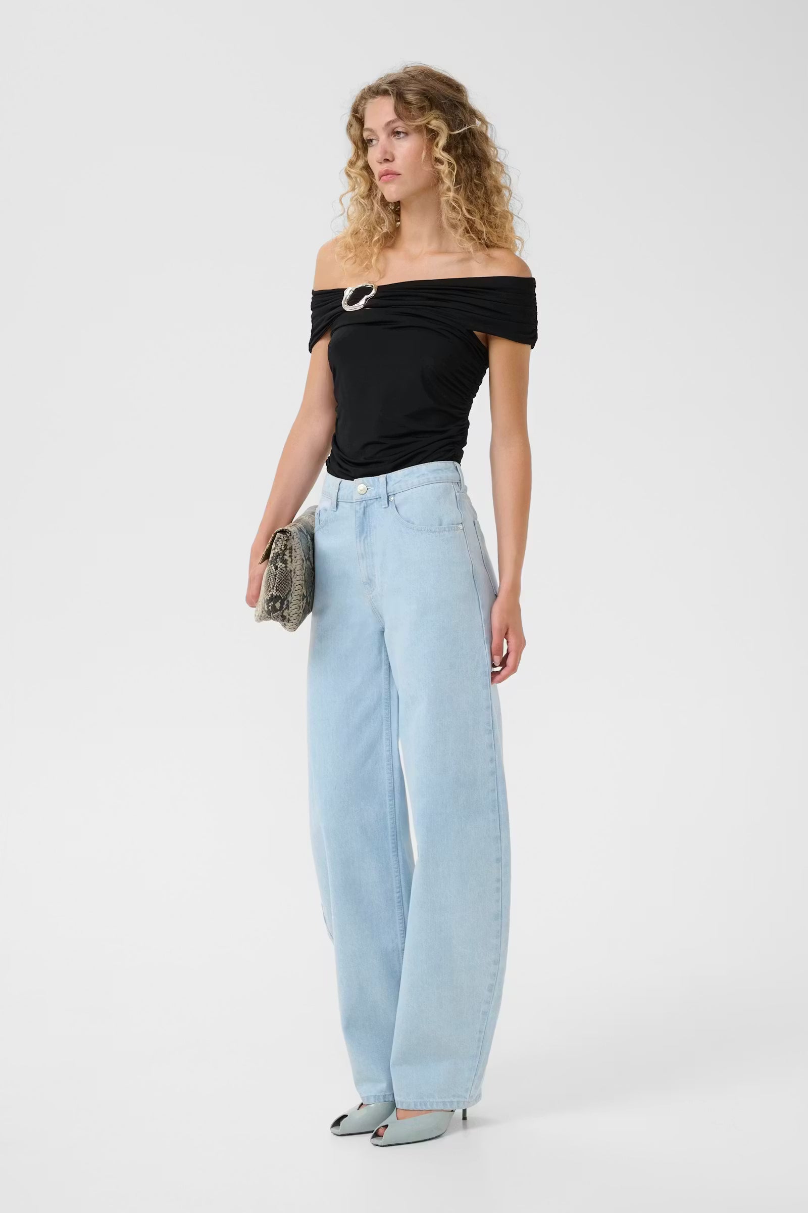 GESTUZ Top "Laily" black