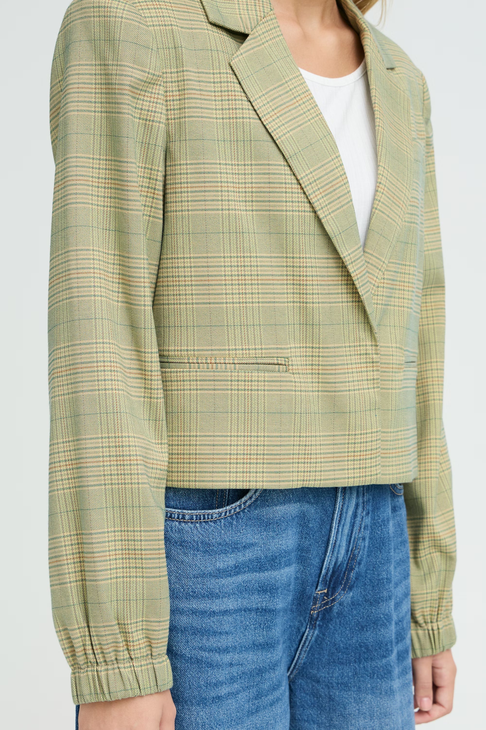 ICHI Blazer "Joli" green check