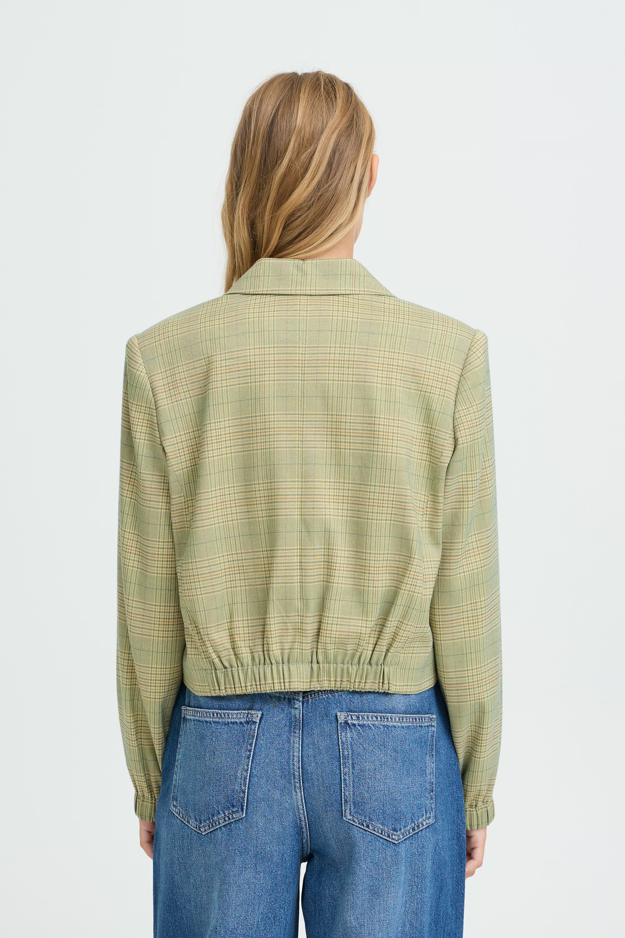 ICHI Blazer "Joli" green check