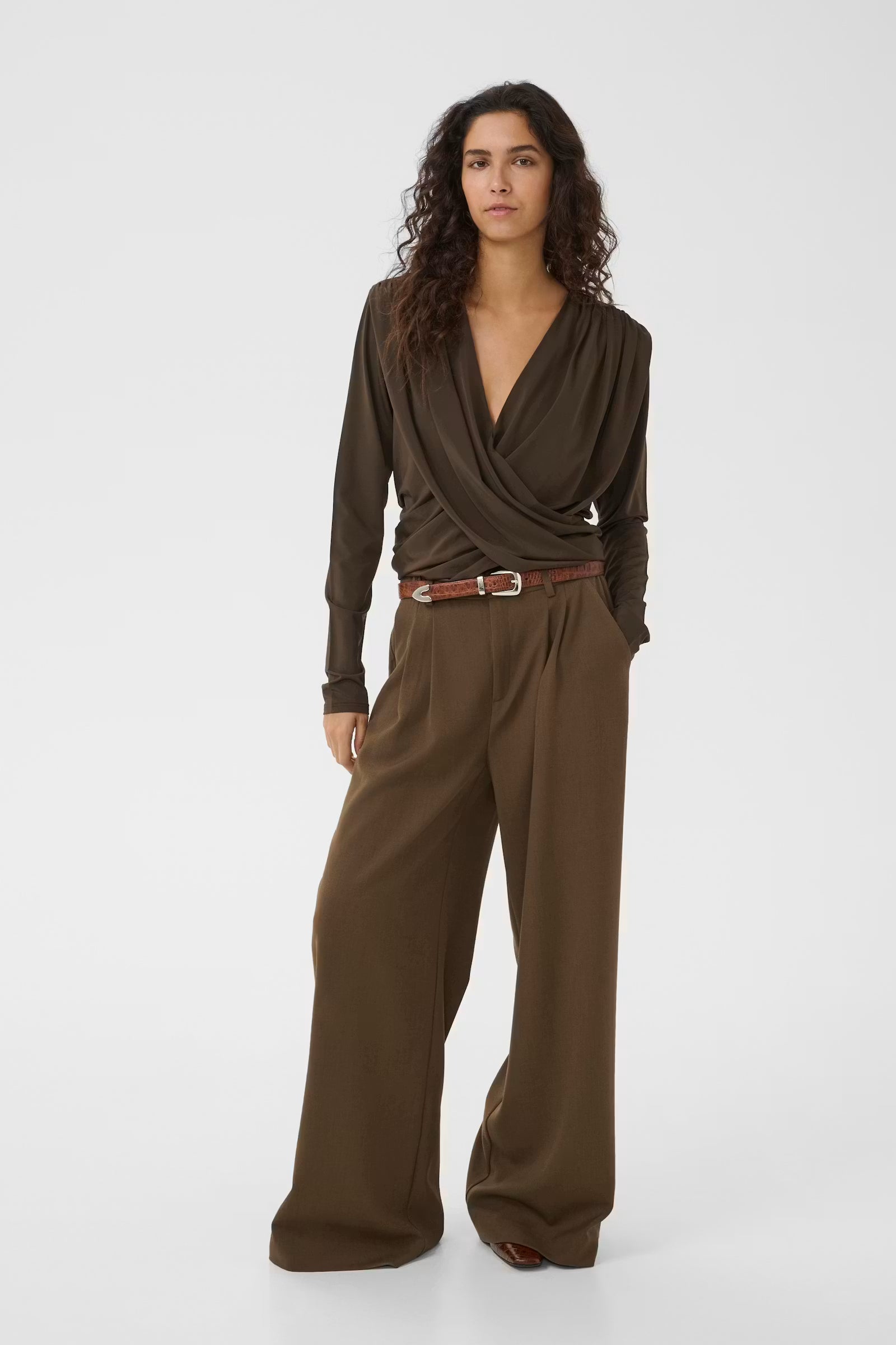 GESTUZ Pants "Stacy" slate black mela