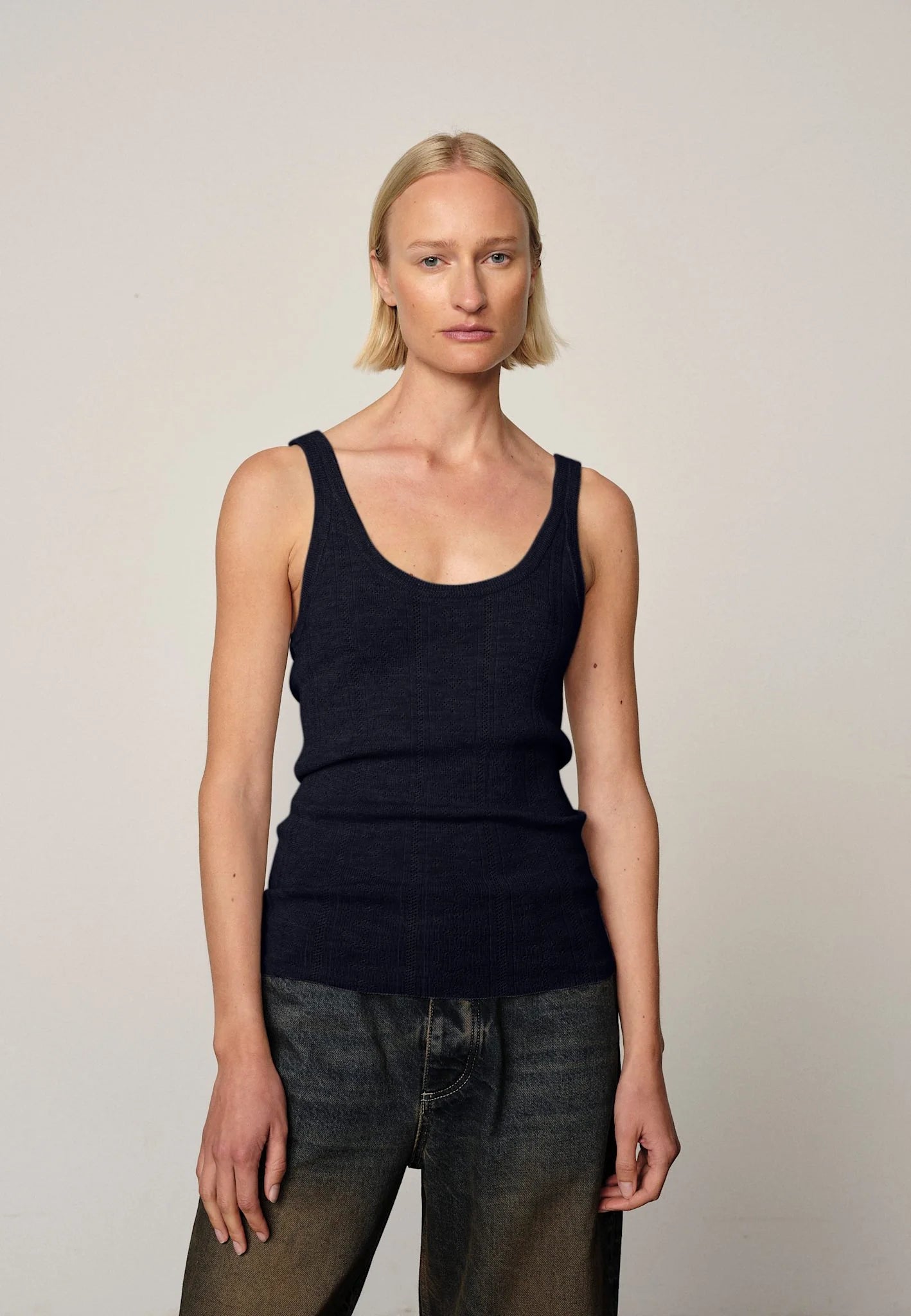 HERSKIND Top "Hedra" navy