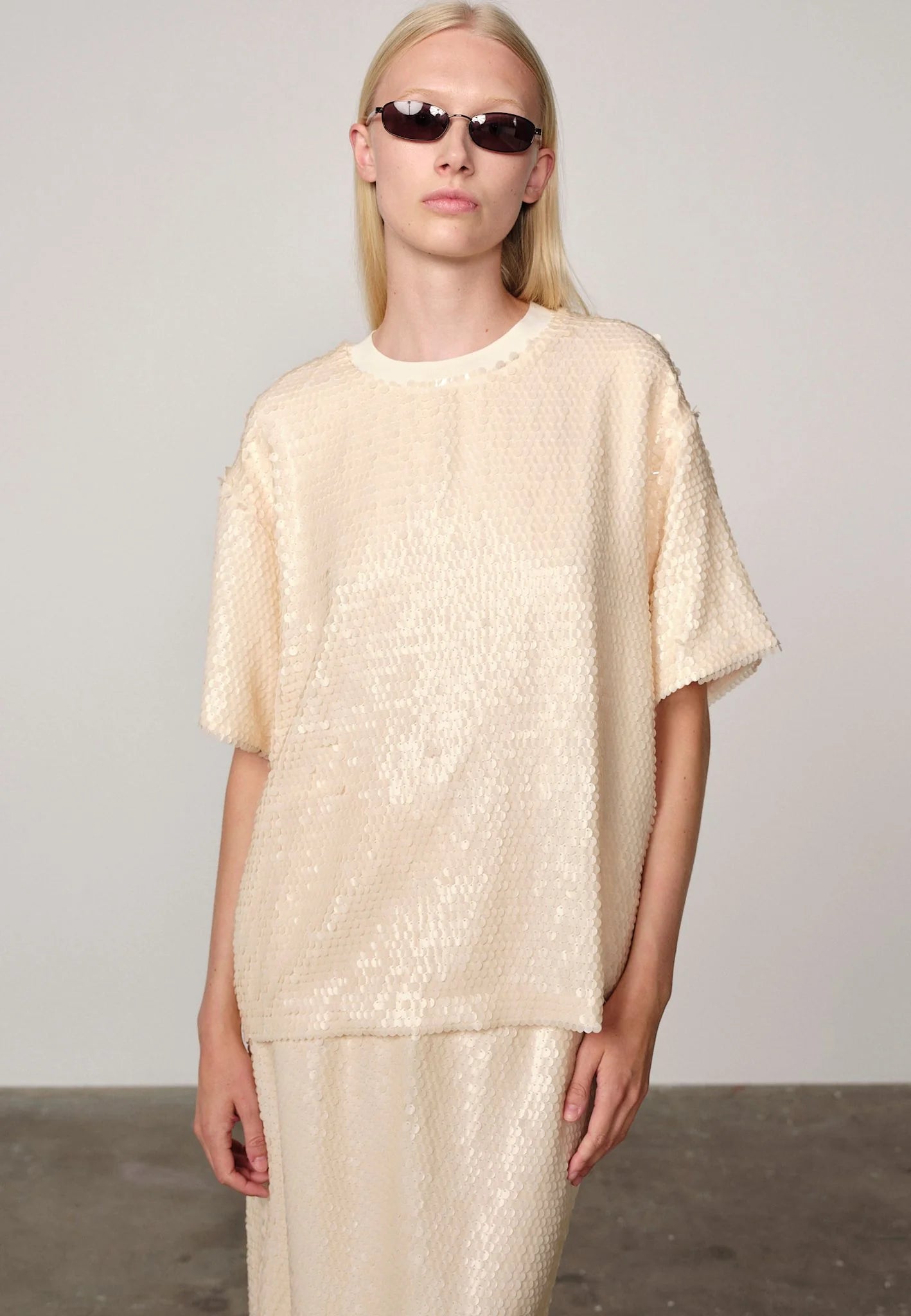 HERSKIND T-Shirt "Larsson" creme