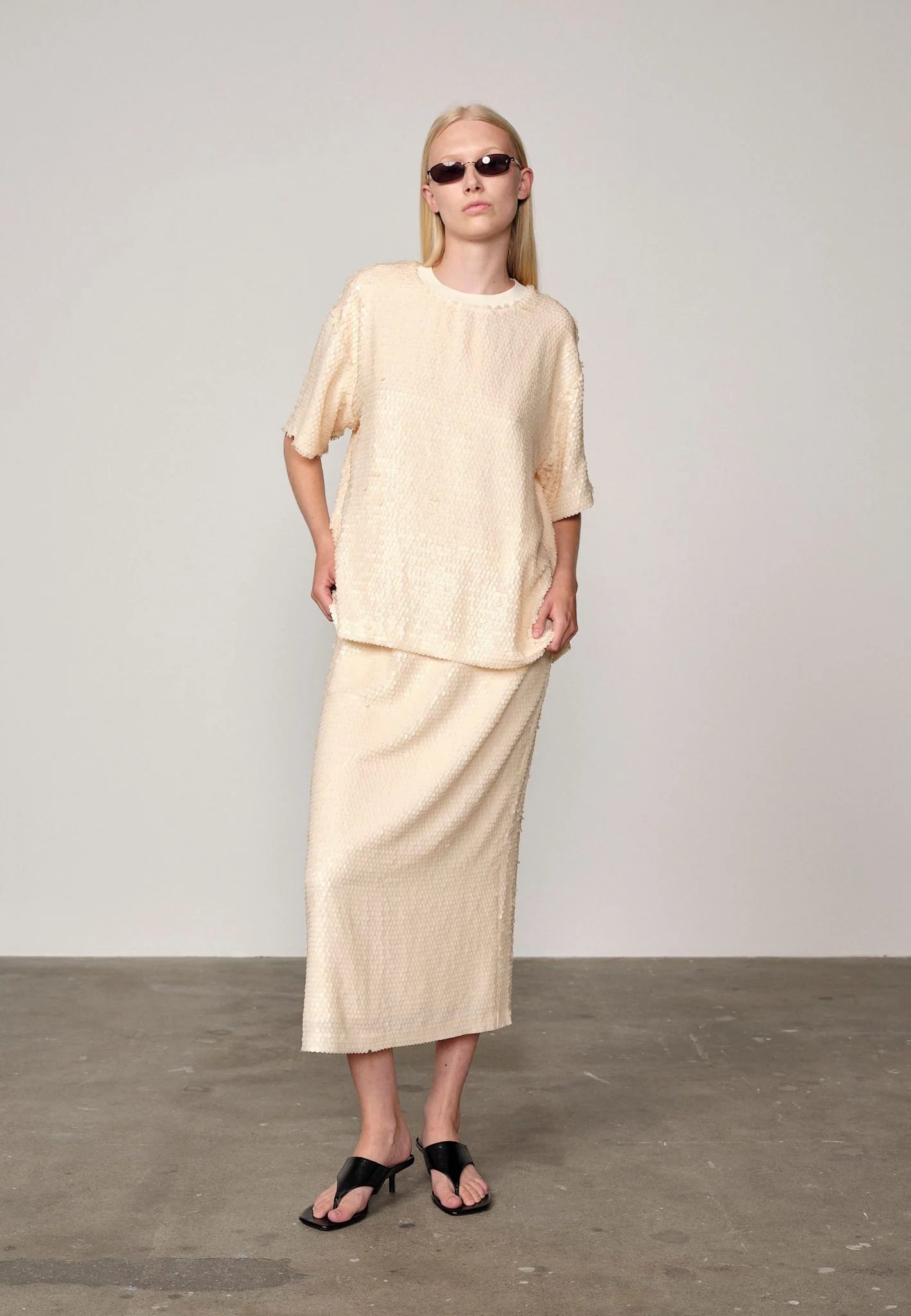 HERSKIND T-Shirt "Larsson" creme