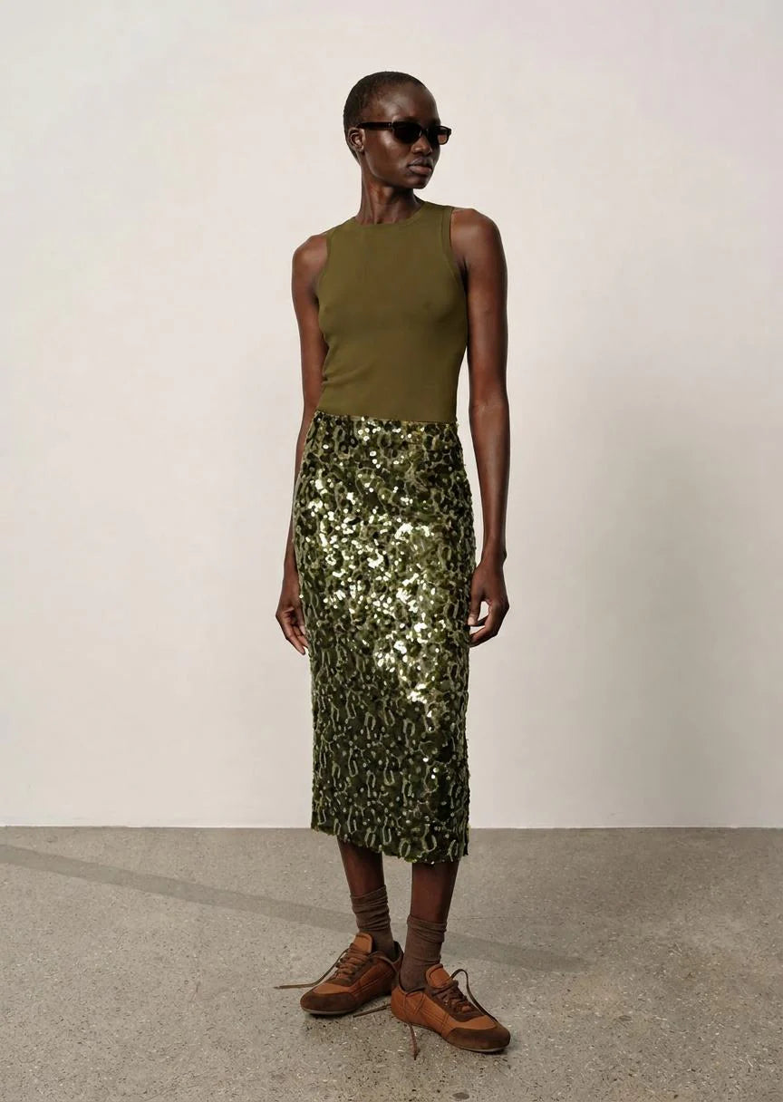 HERSKIND Skirt "Anda" calla green