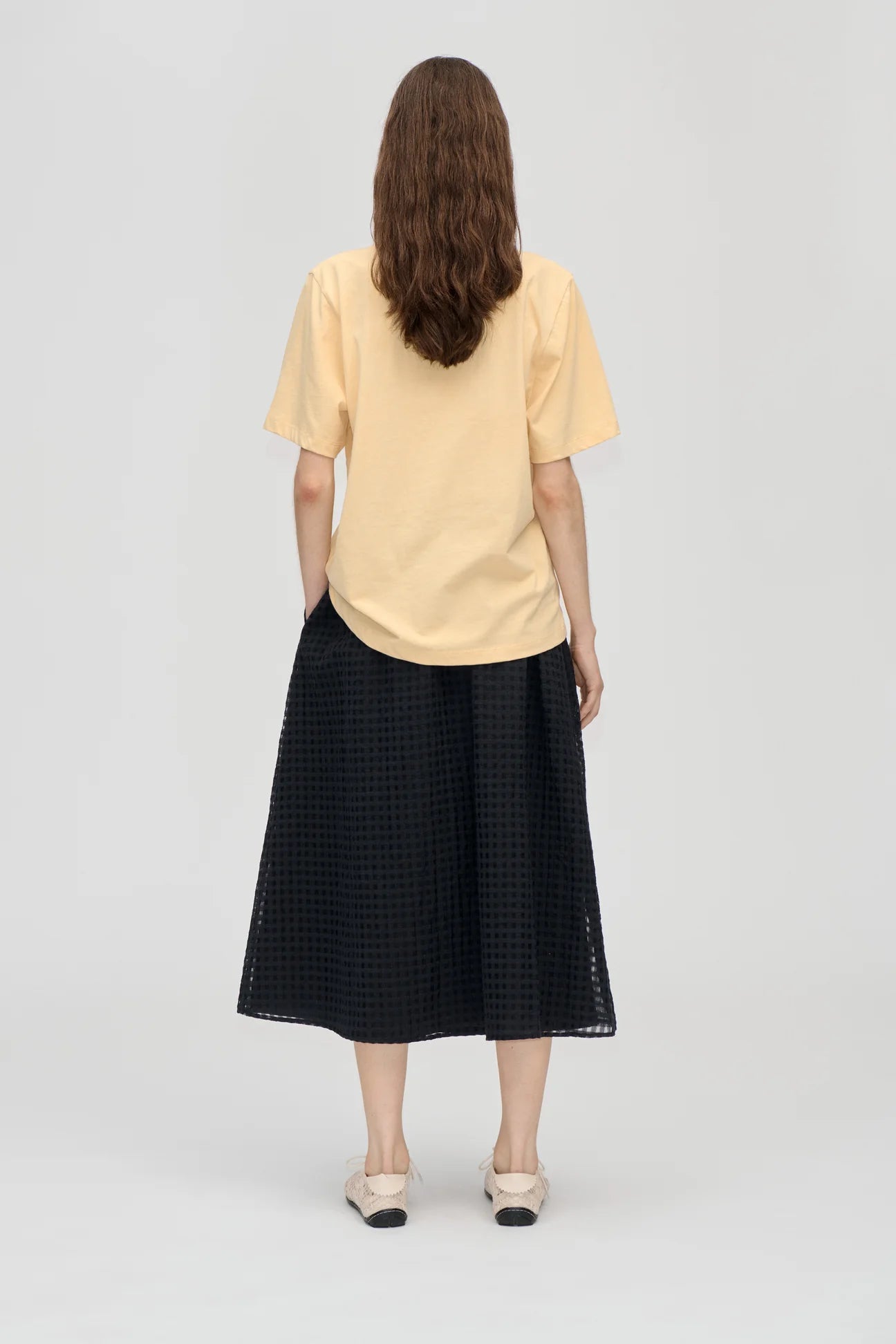 STINE GOYA Midi skirt "Checkered Organza"