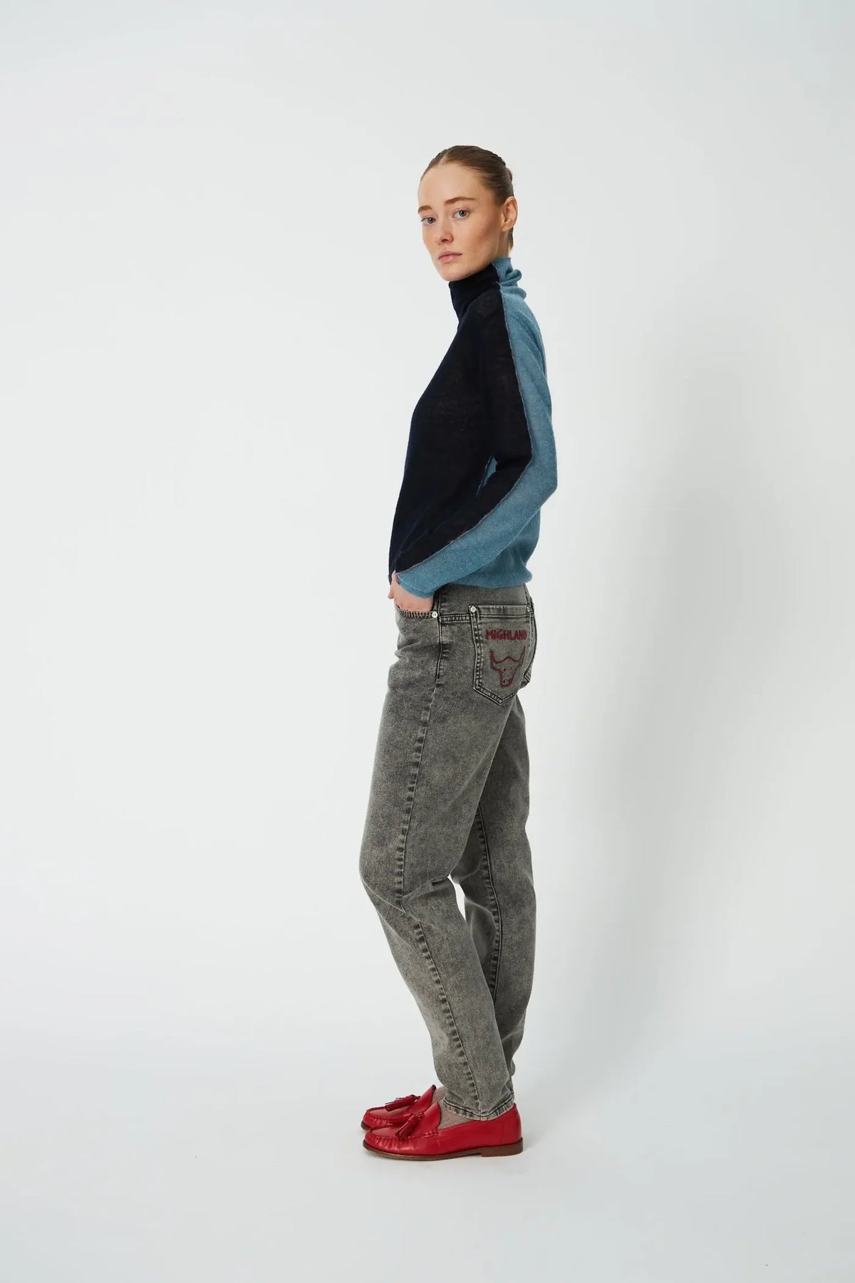 STELLA NOVA Pullover "Alpaca Turtleneck" evening blue