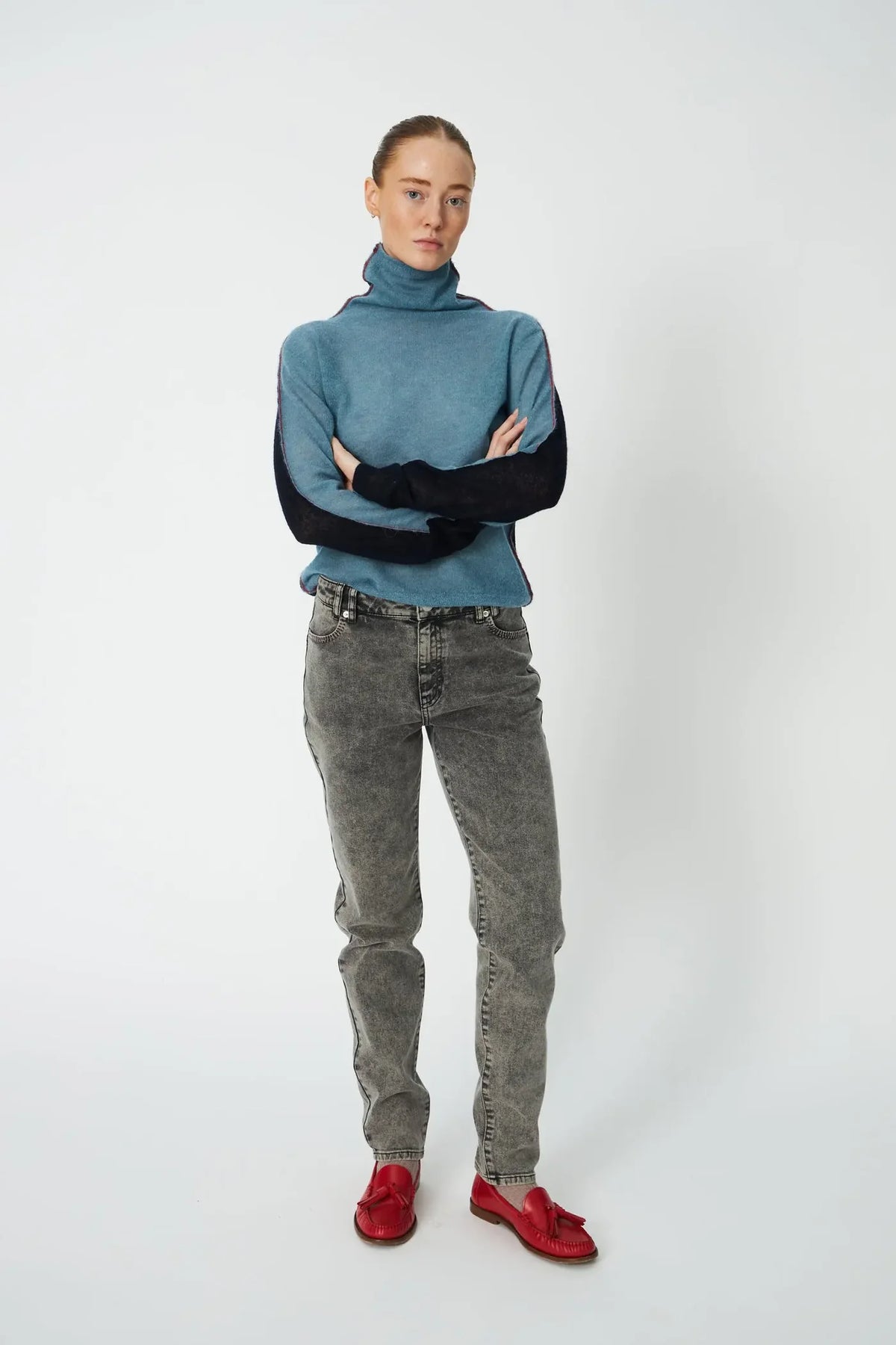 STELLA NOVA Pullover "Alpaca Turtleneck" evening blue