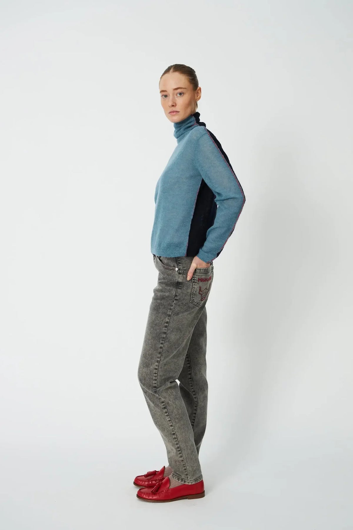 STELLA NOVA Pullover "Alpaca Turtleneck" evening blue