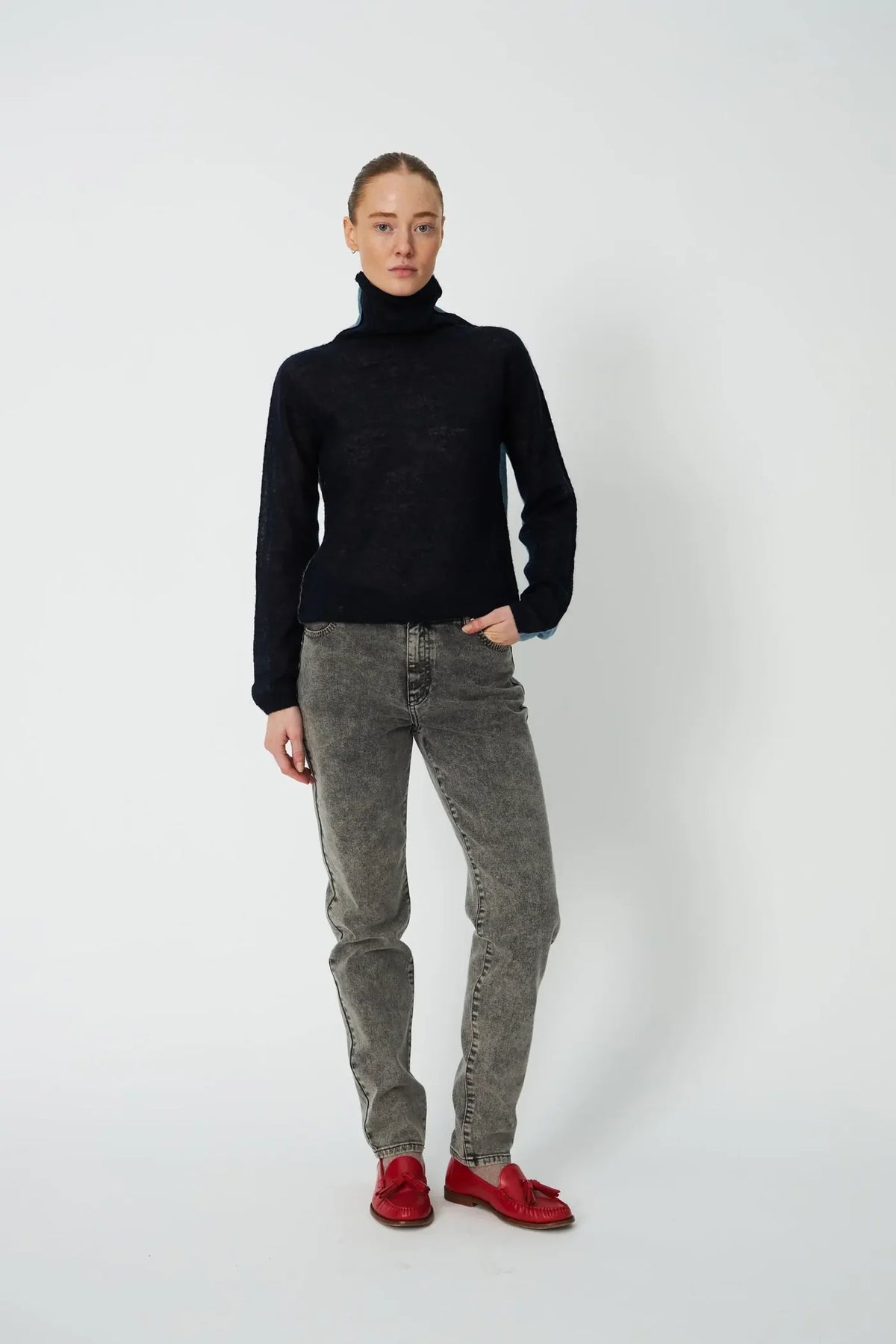 STELLA NOVA Pullover "Alpaca Turtleneck" evening blue