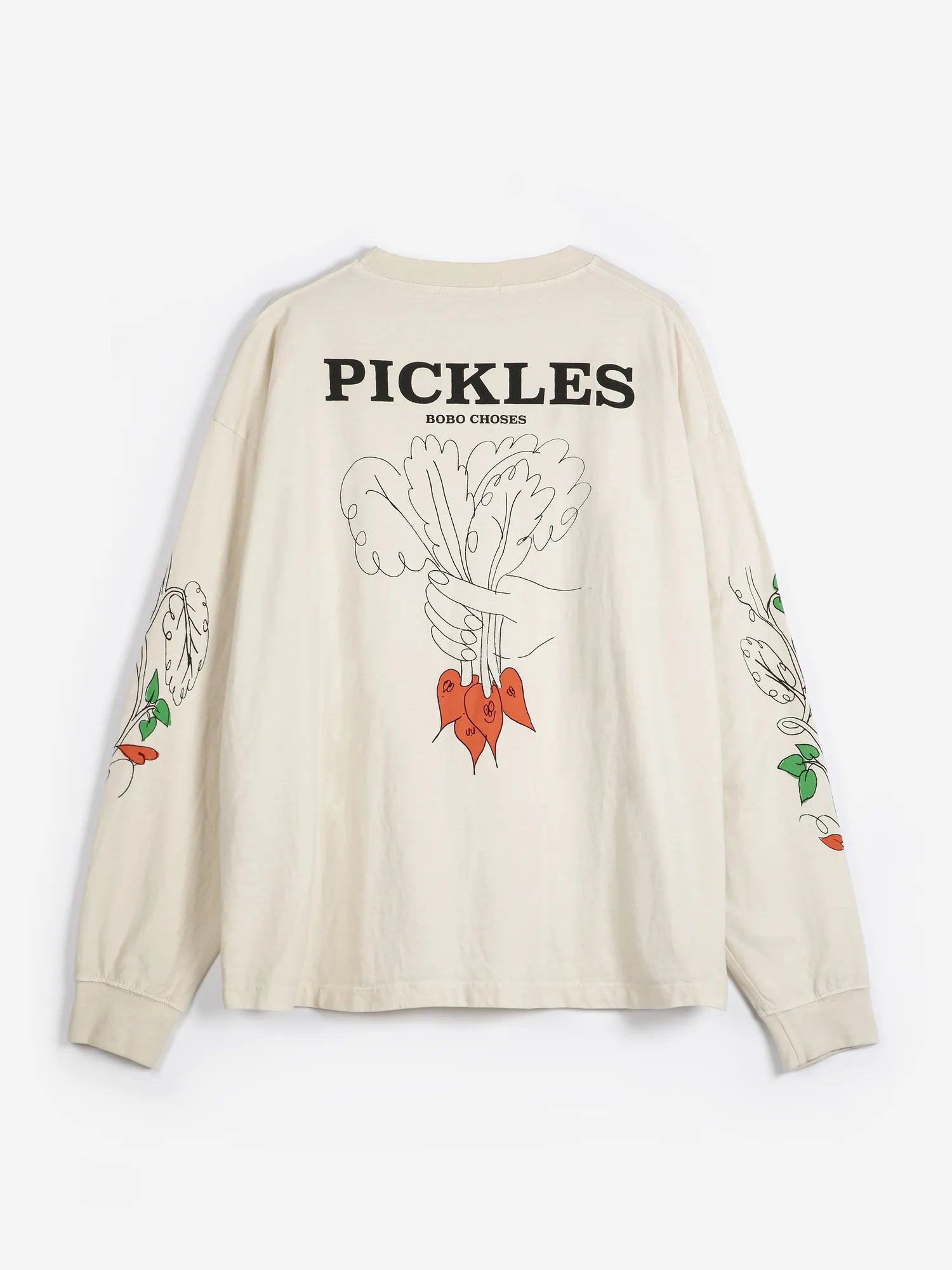 BOBO CHOSES Longsleeve "Pickles" offwhite