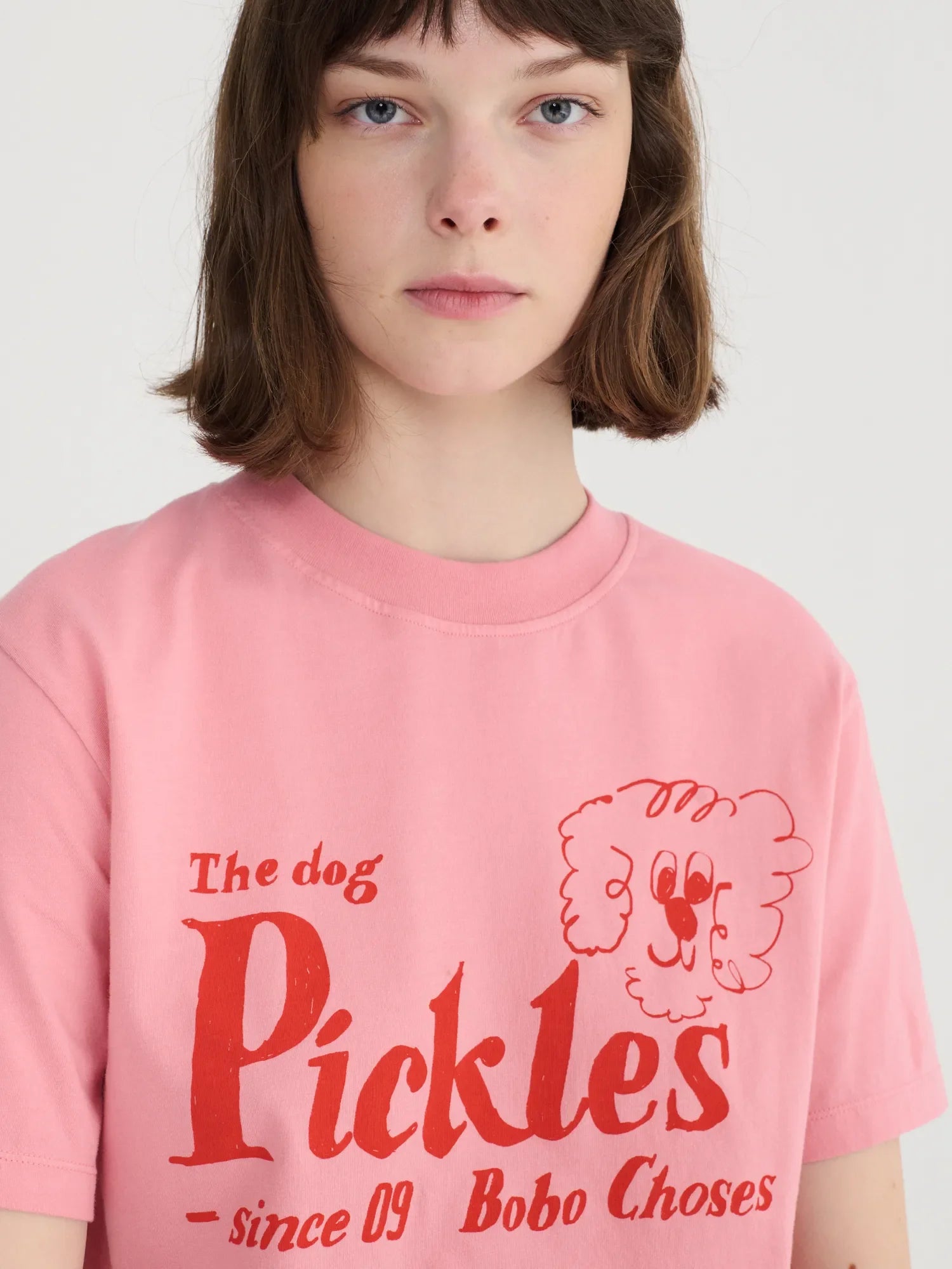 BOBO CHOSES T-Shirt "The dog pickles" pink