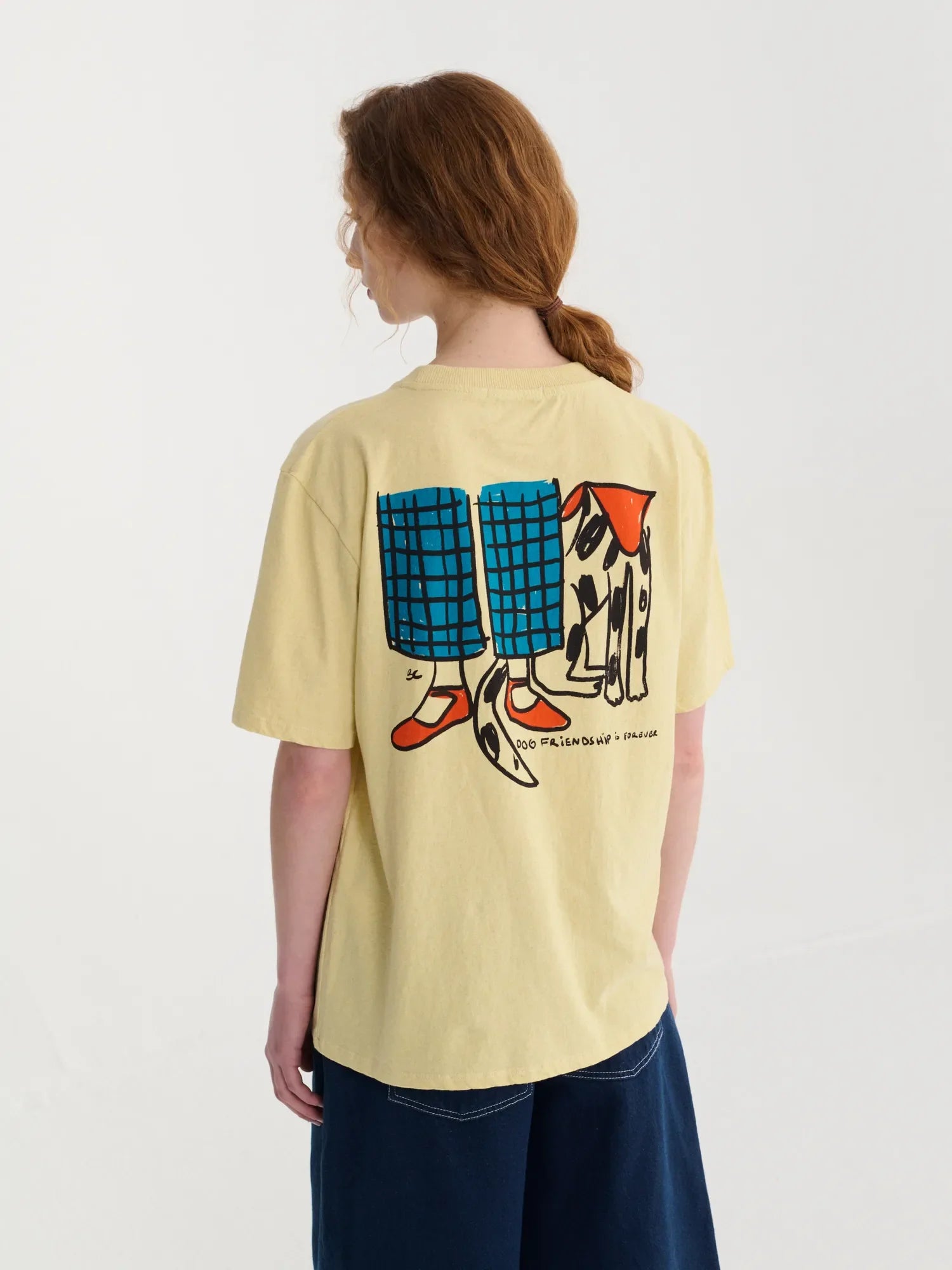 BOBO CHOSES T-Shirt "Dog friendship" yellow